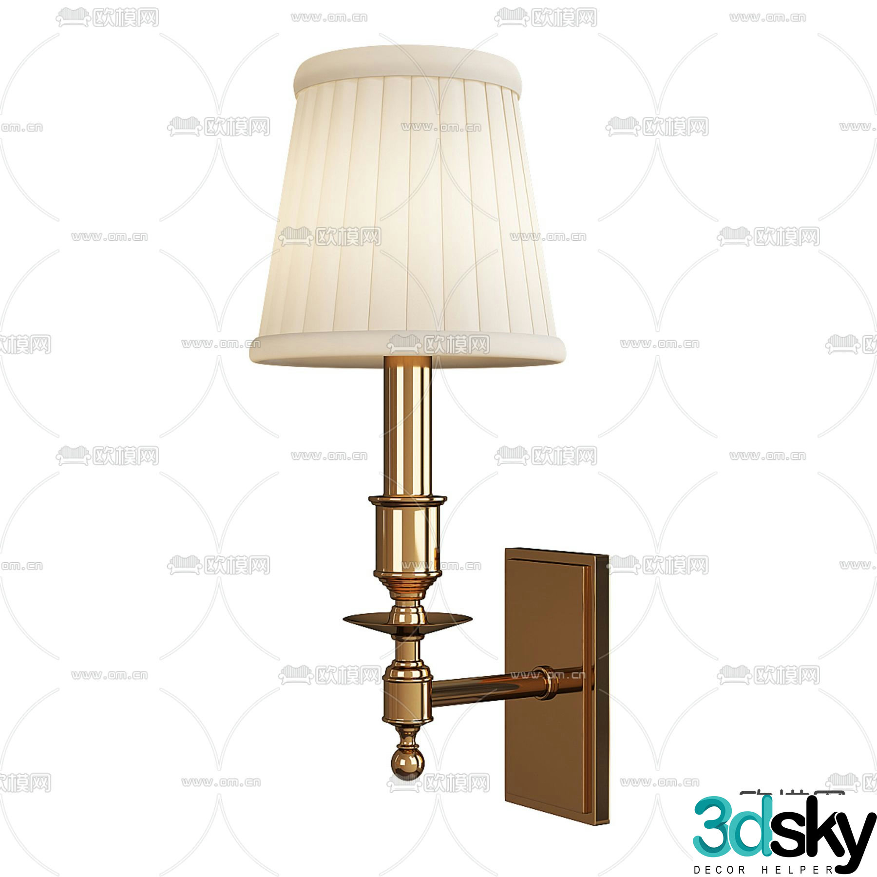 French wall lamp 3d model