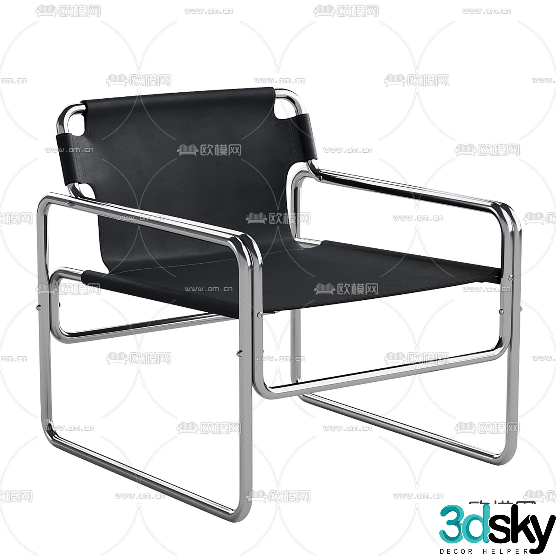 Christofe r modern lounge chair 3d model