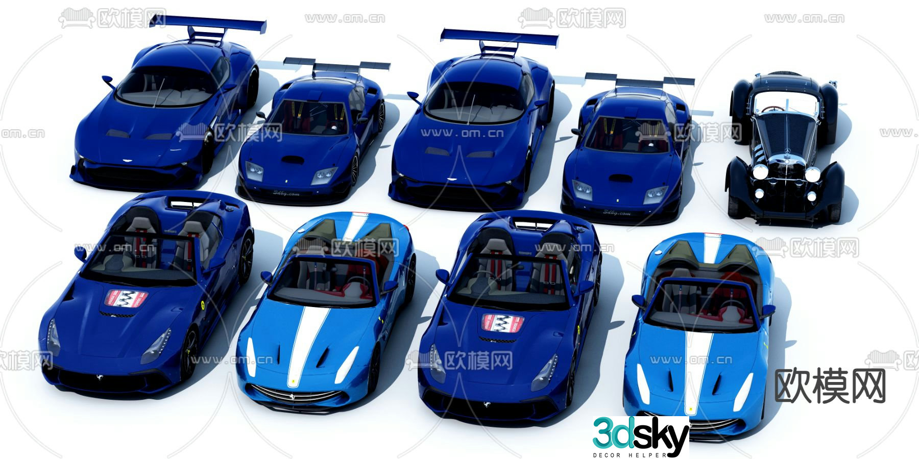 car sports car sedan 3d model