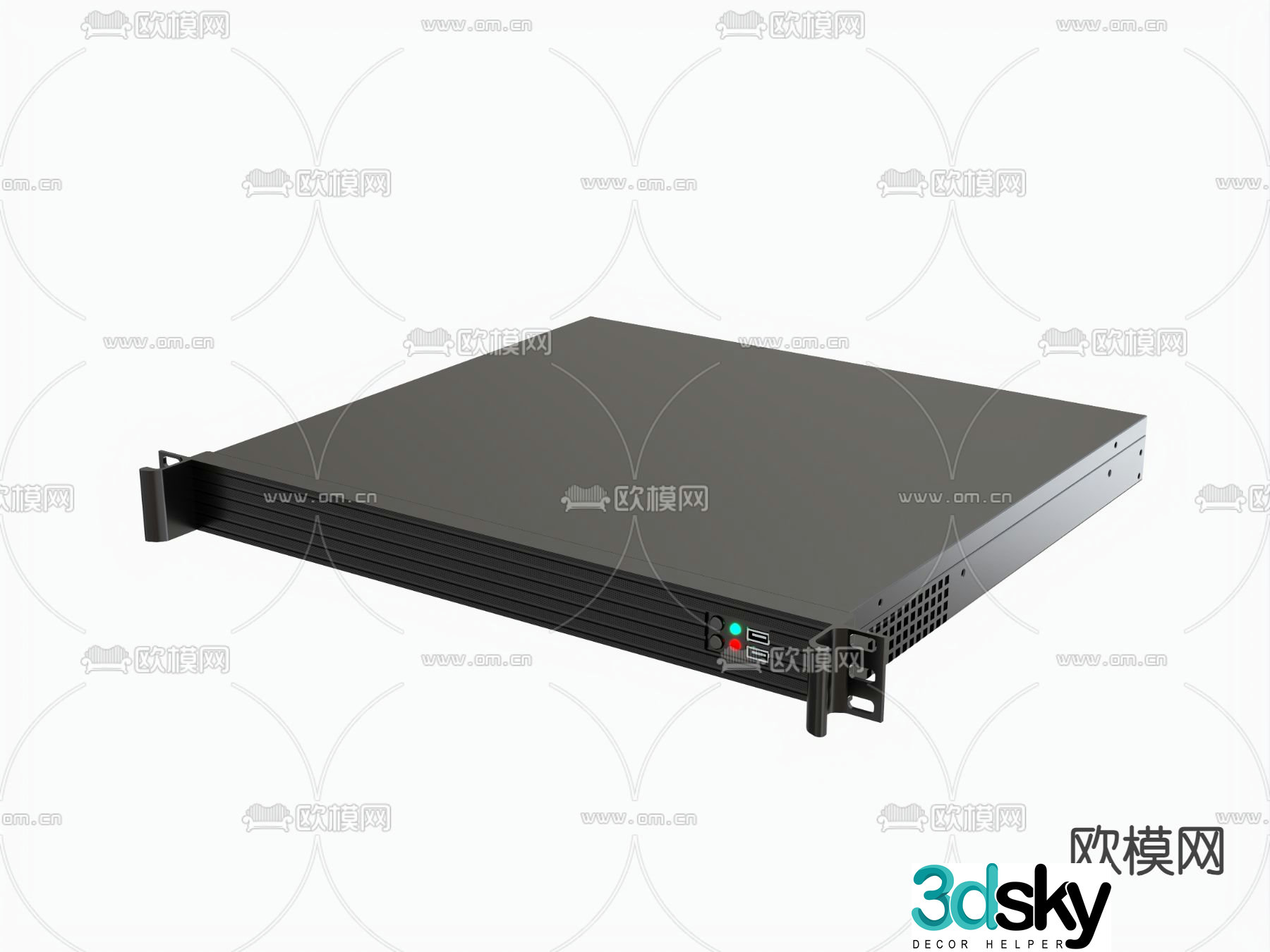 Server industrial computer 3d model