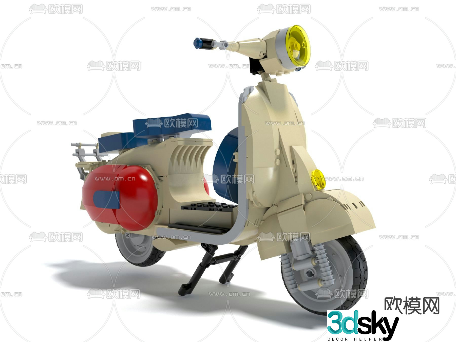Children’s motorcycle toy car 3d model