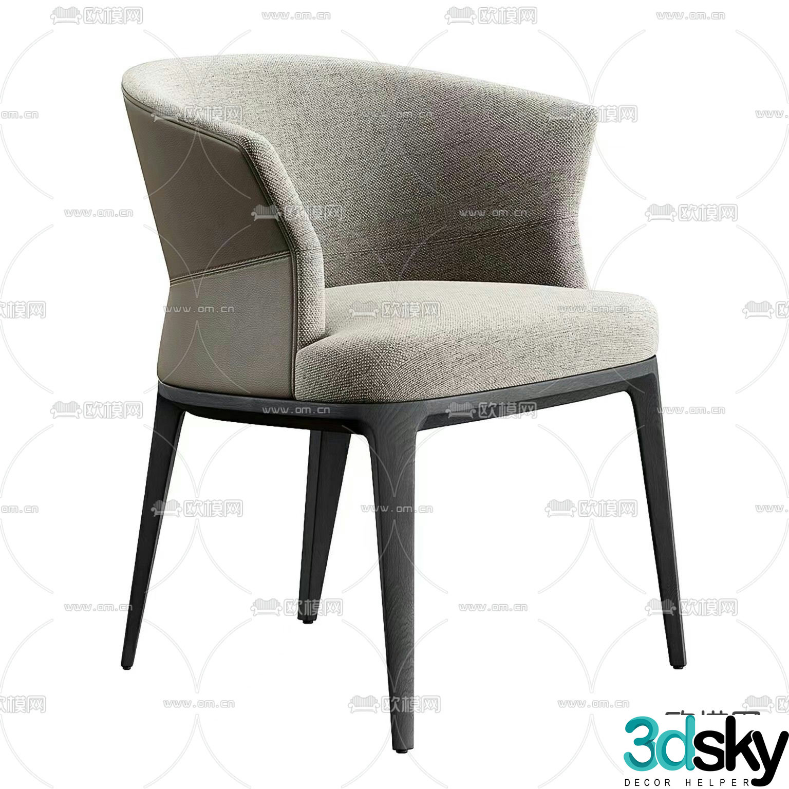 Pike single chair 3d model