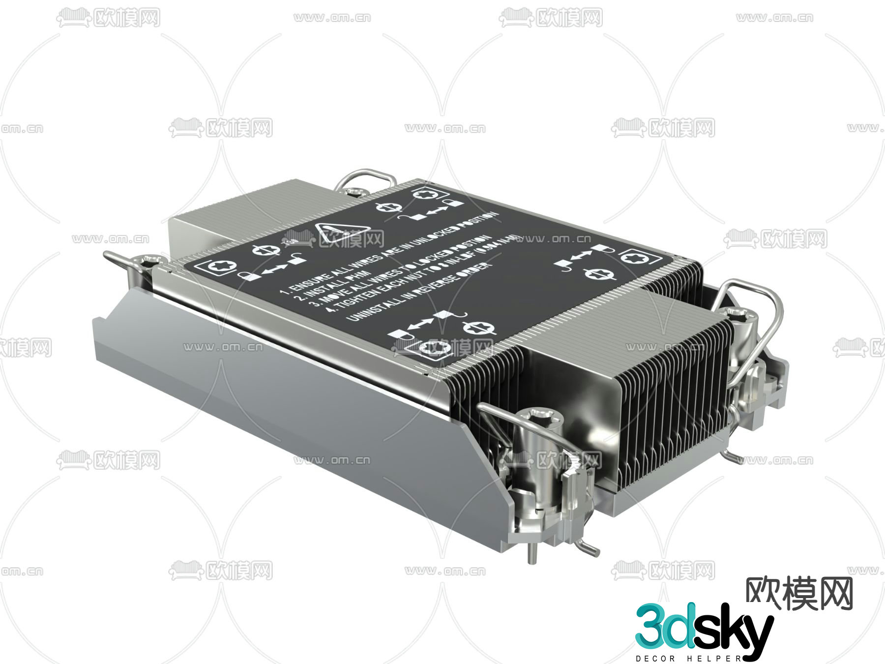 server radiator heat sink 3d model