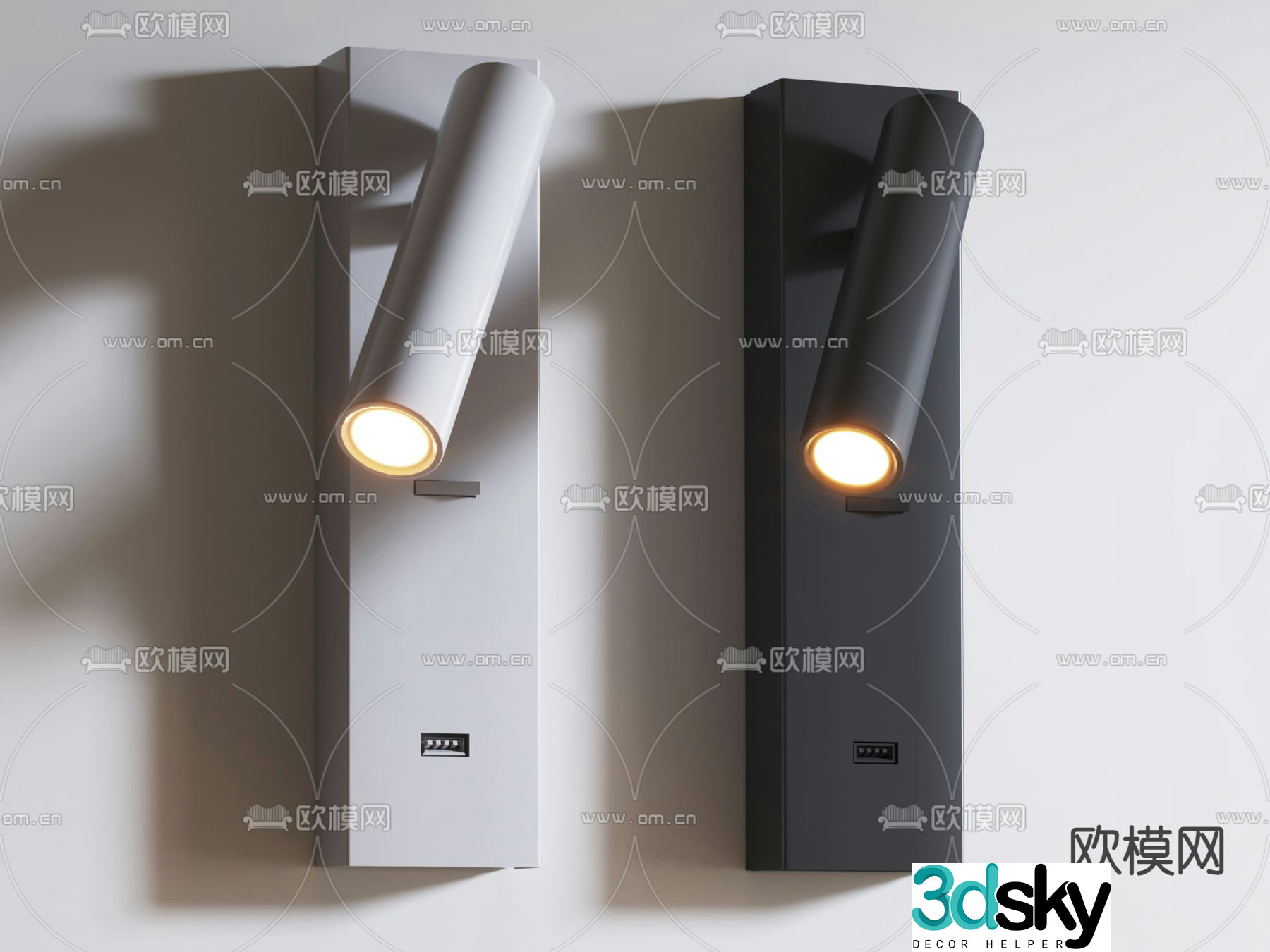 Wall lamp bedside lamp 3d model