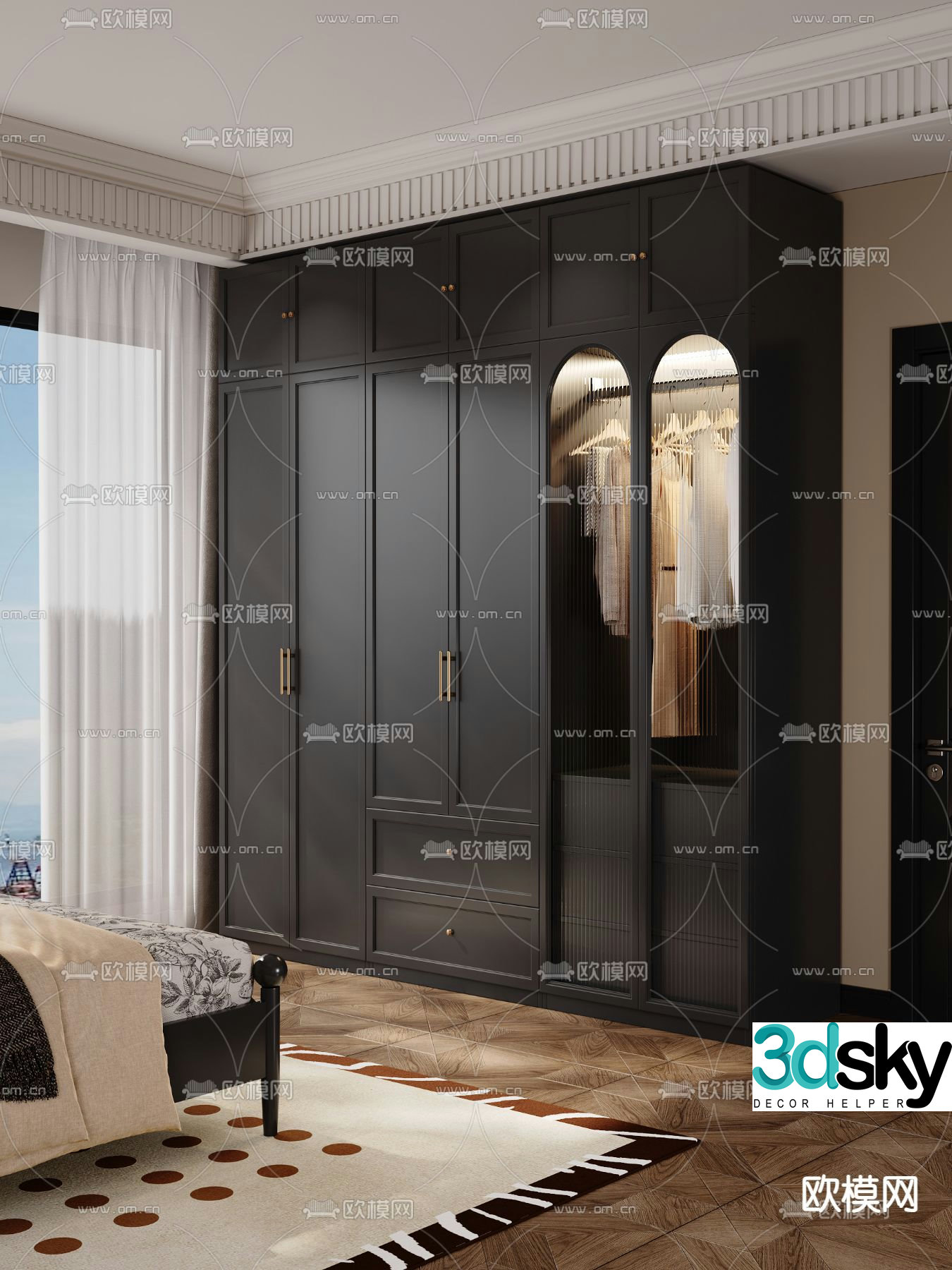 French wardrobe 3d model