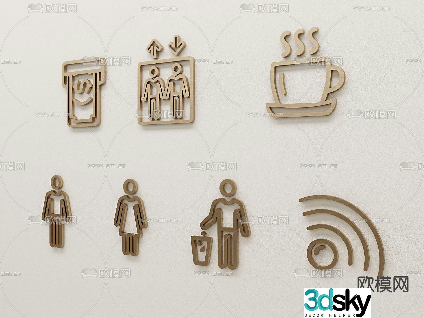 Public signage signage 3D model