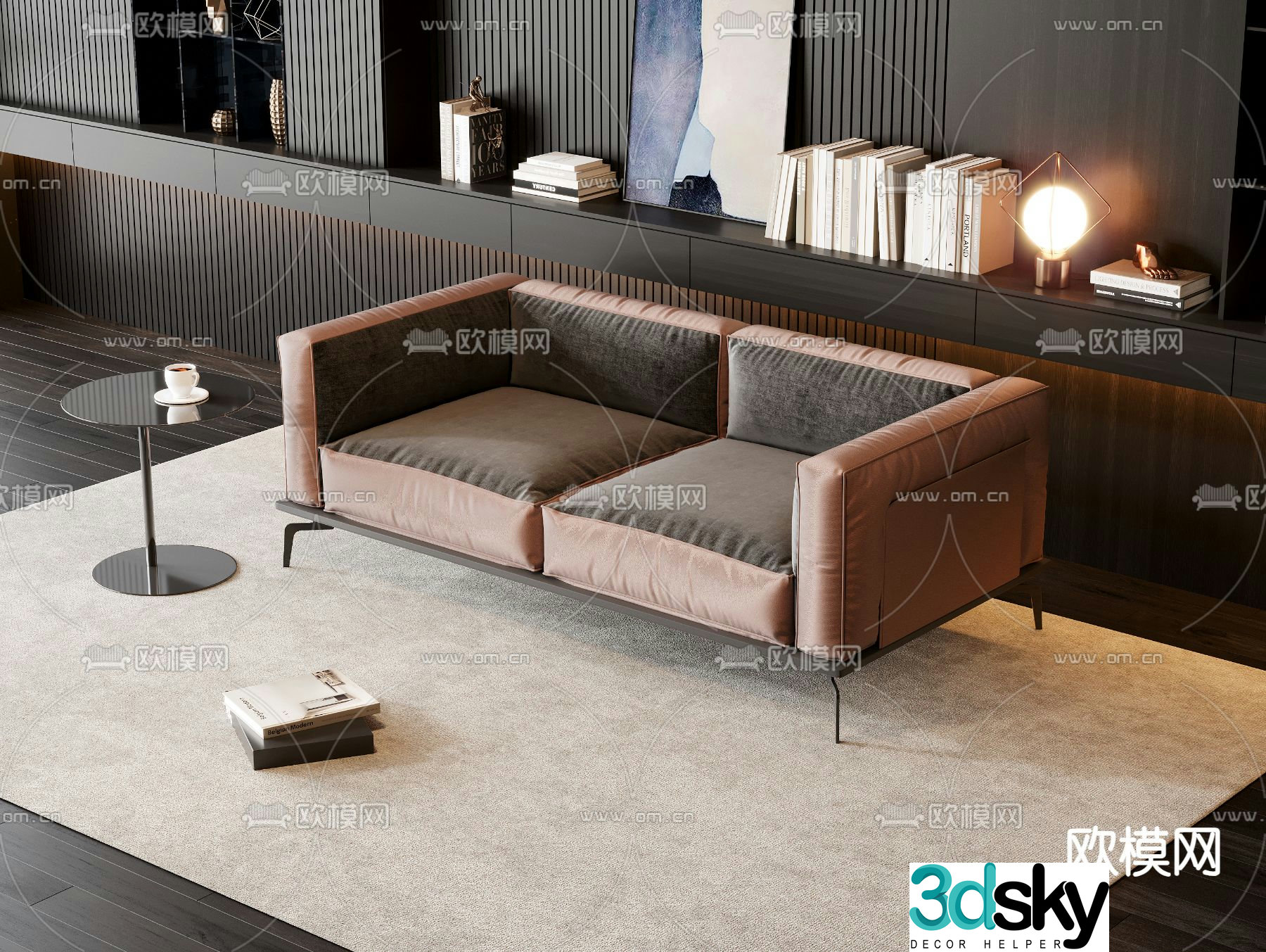 Double sofa 3d model