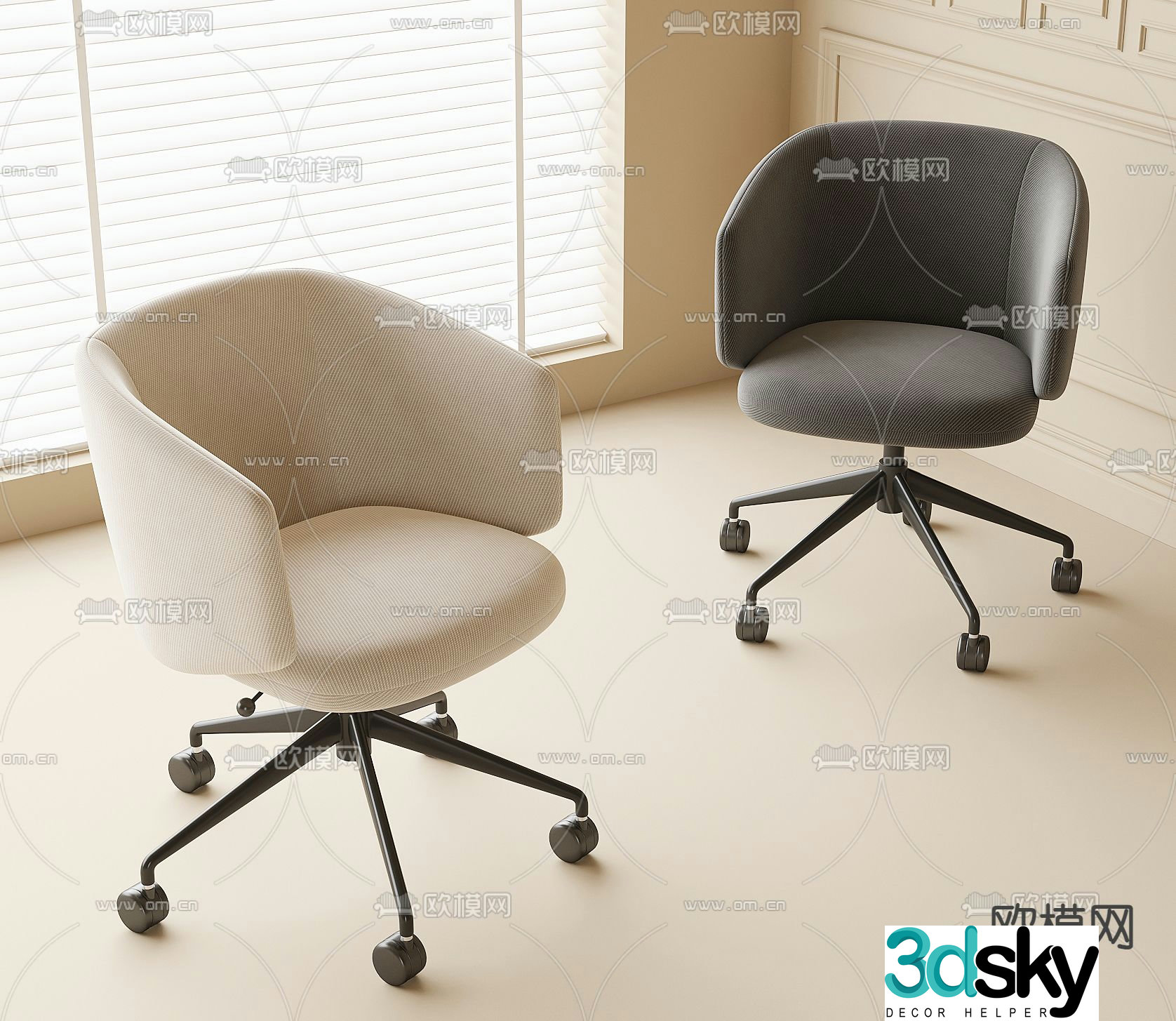 Modern office chair 3d model
