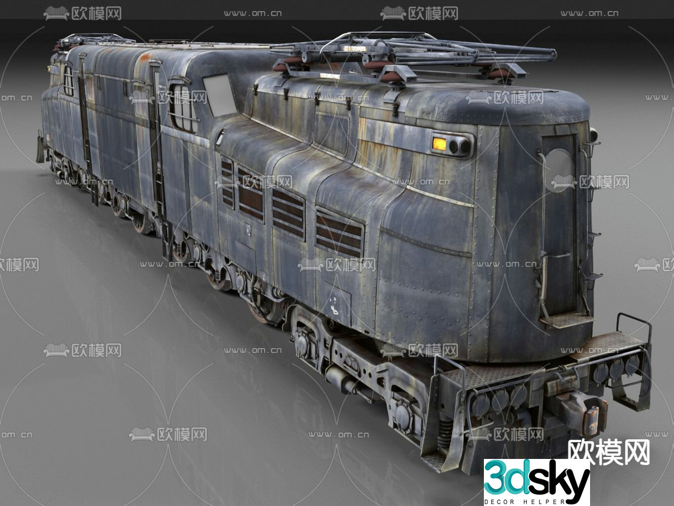 steam train locomotive 3d model