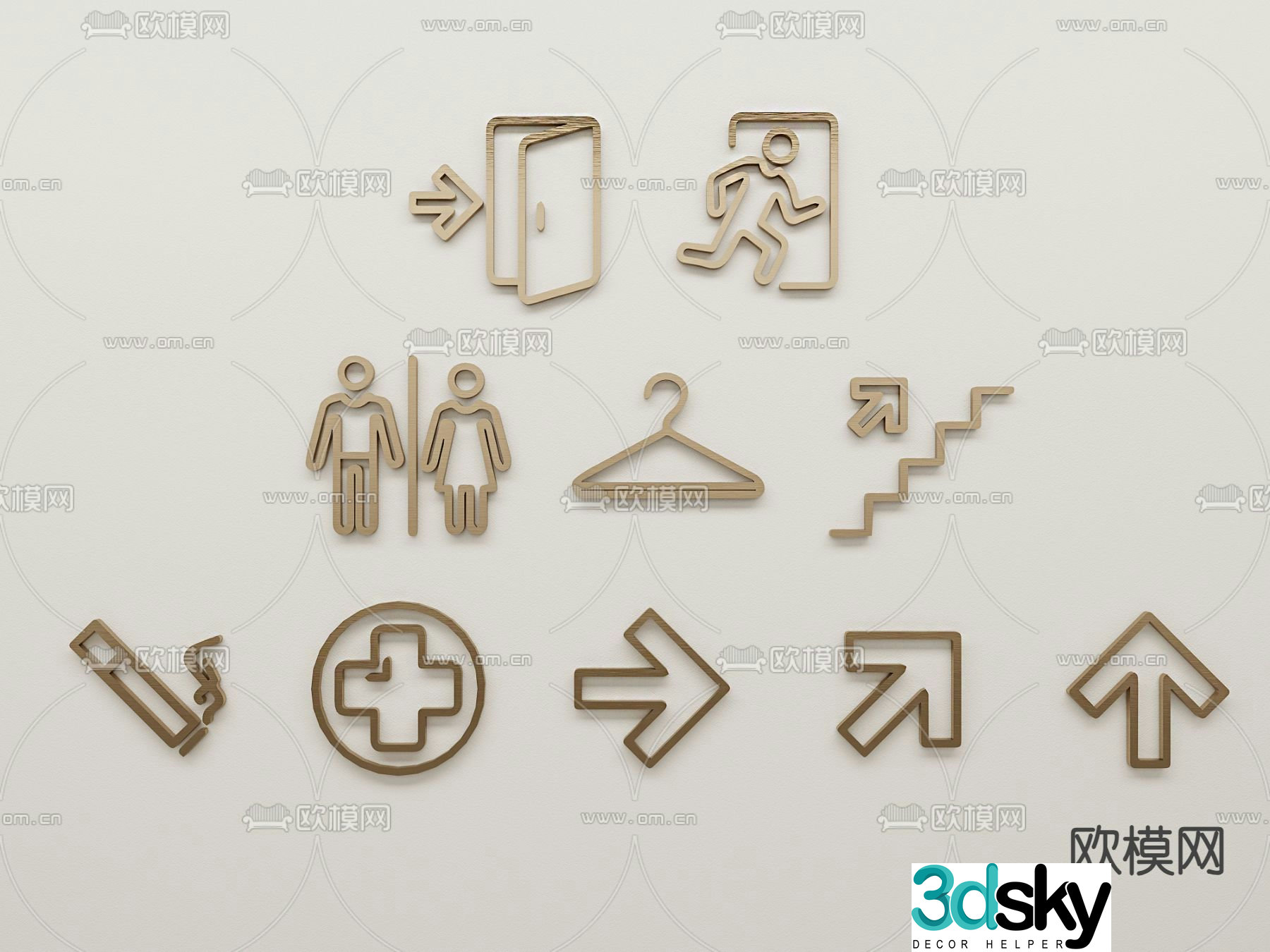 Public signage signage 3D model