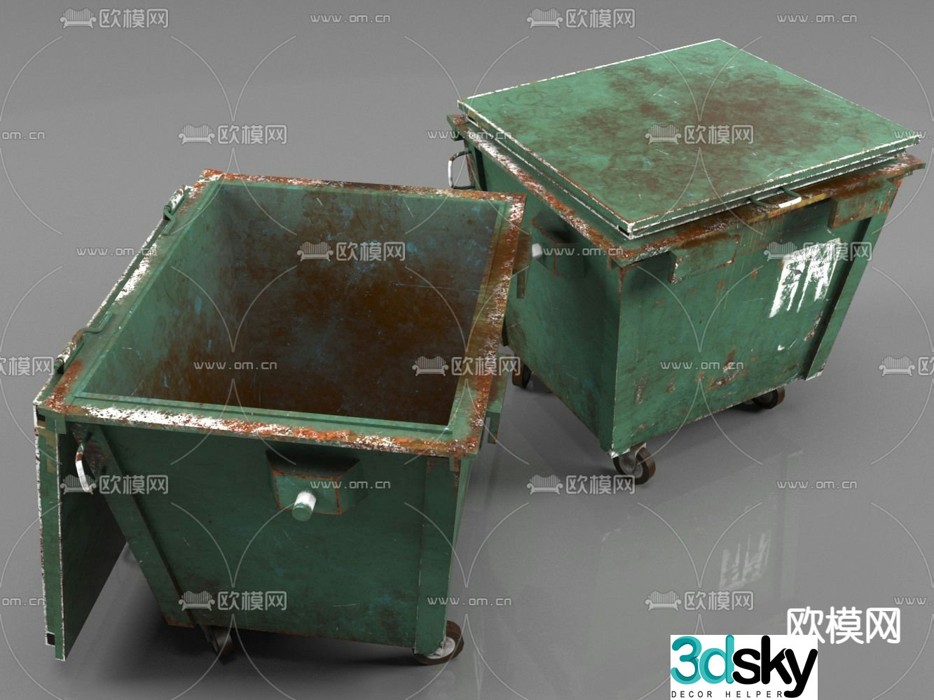 trash can trash can 3d model