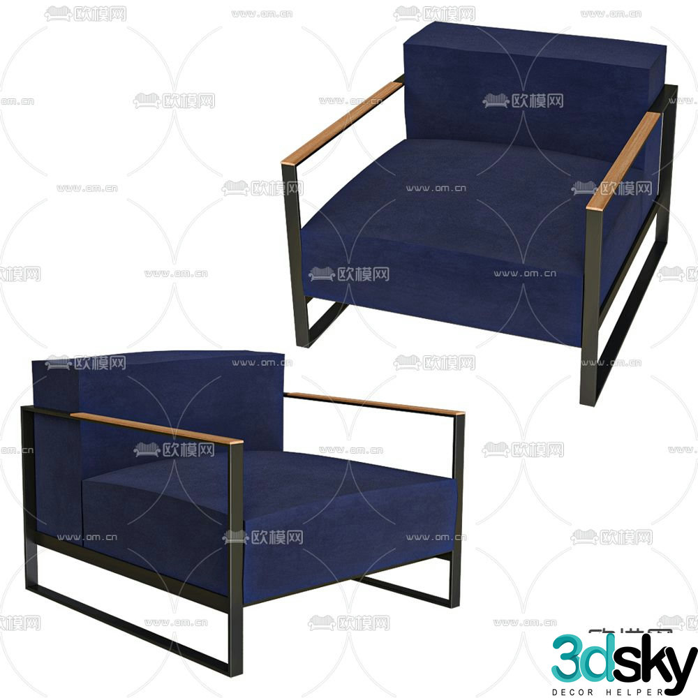 RÃ¶shults modern sofa chair leisure chair 3d model