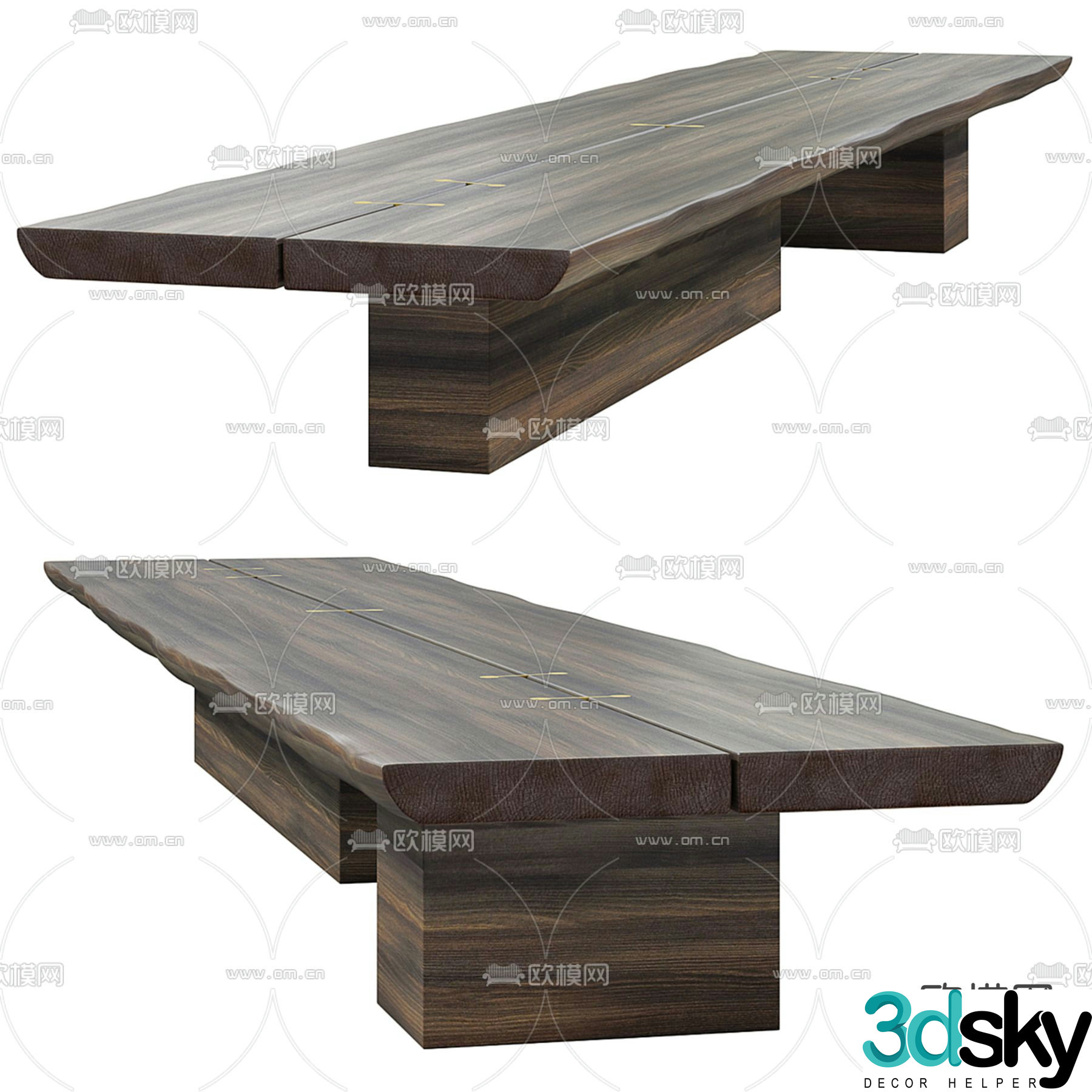 Wabi-sabi bench 3d model