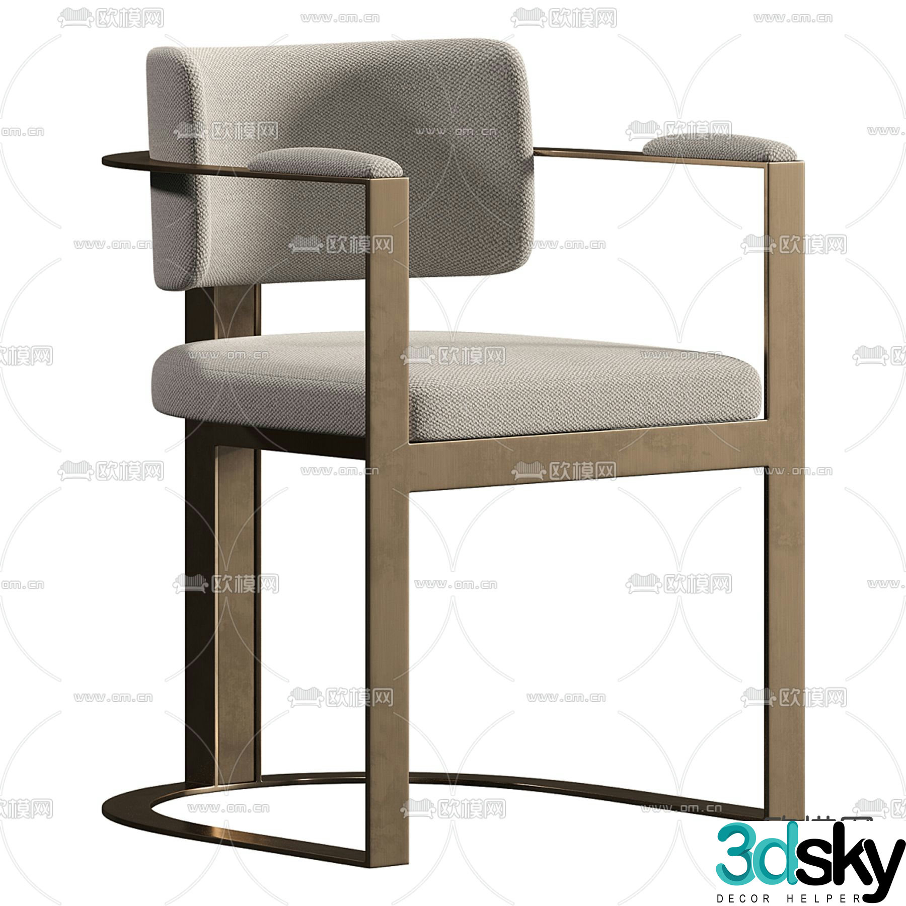 OLIVYA STONE modern dining chair 3d model