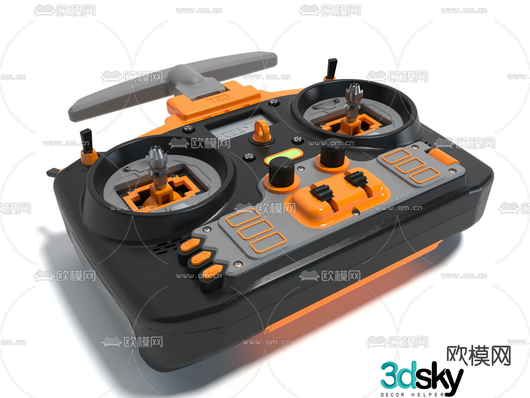 Remote control console game controller 3d model