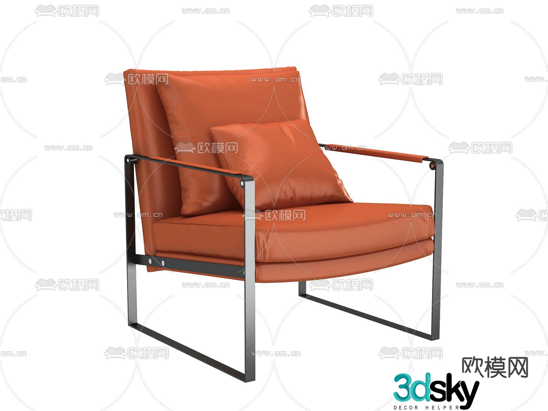 Modern sofa chair leisure chair 3d model