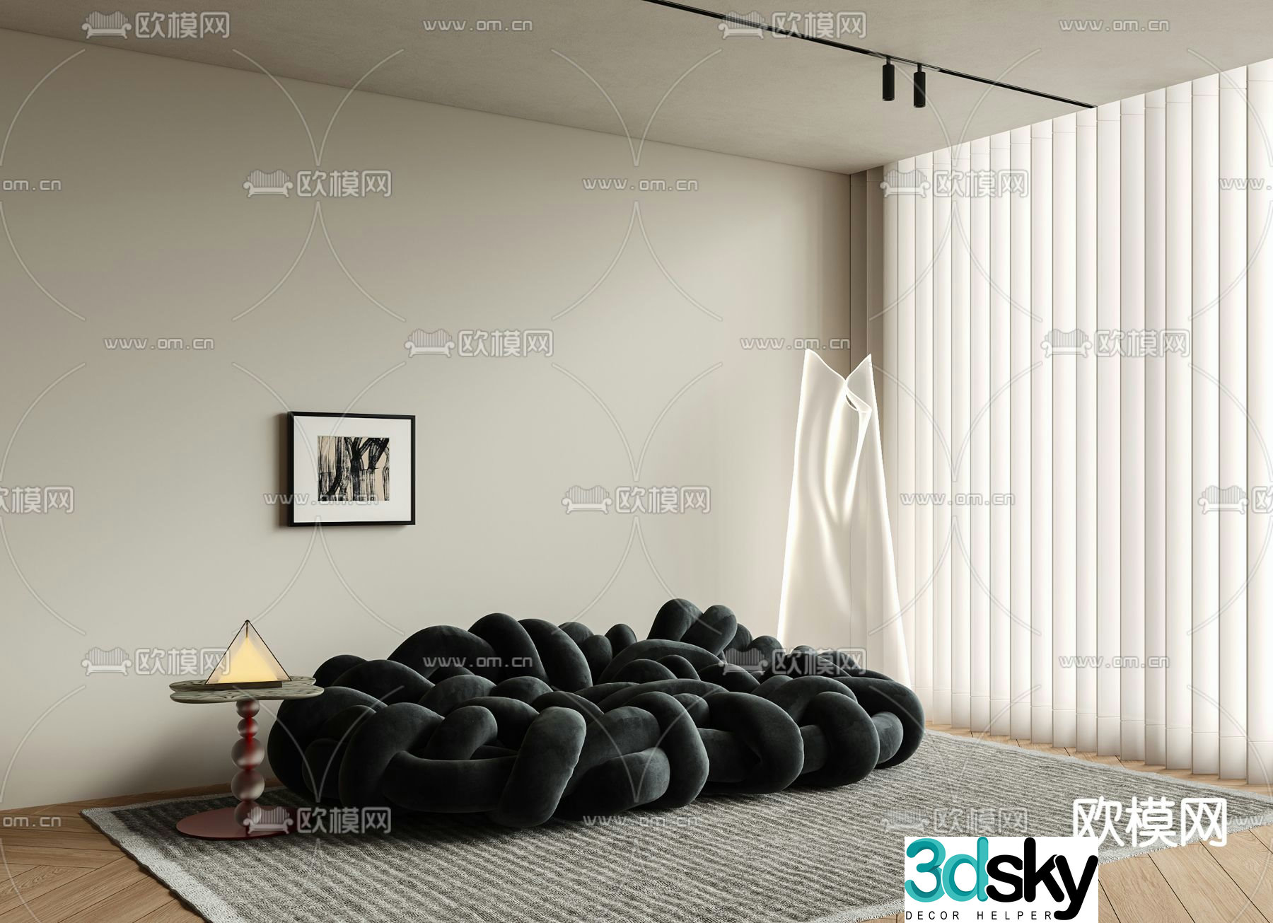Alien sofa python sofa 3d model