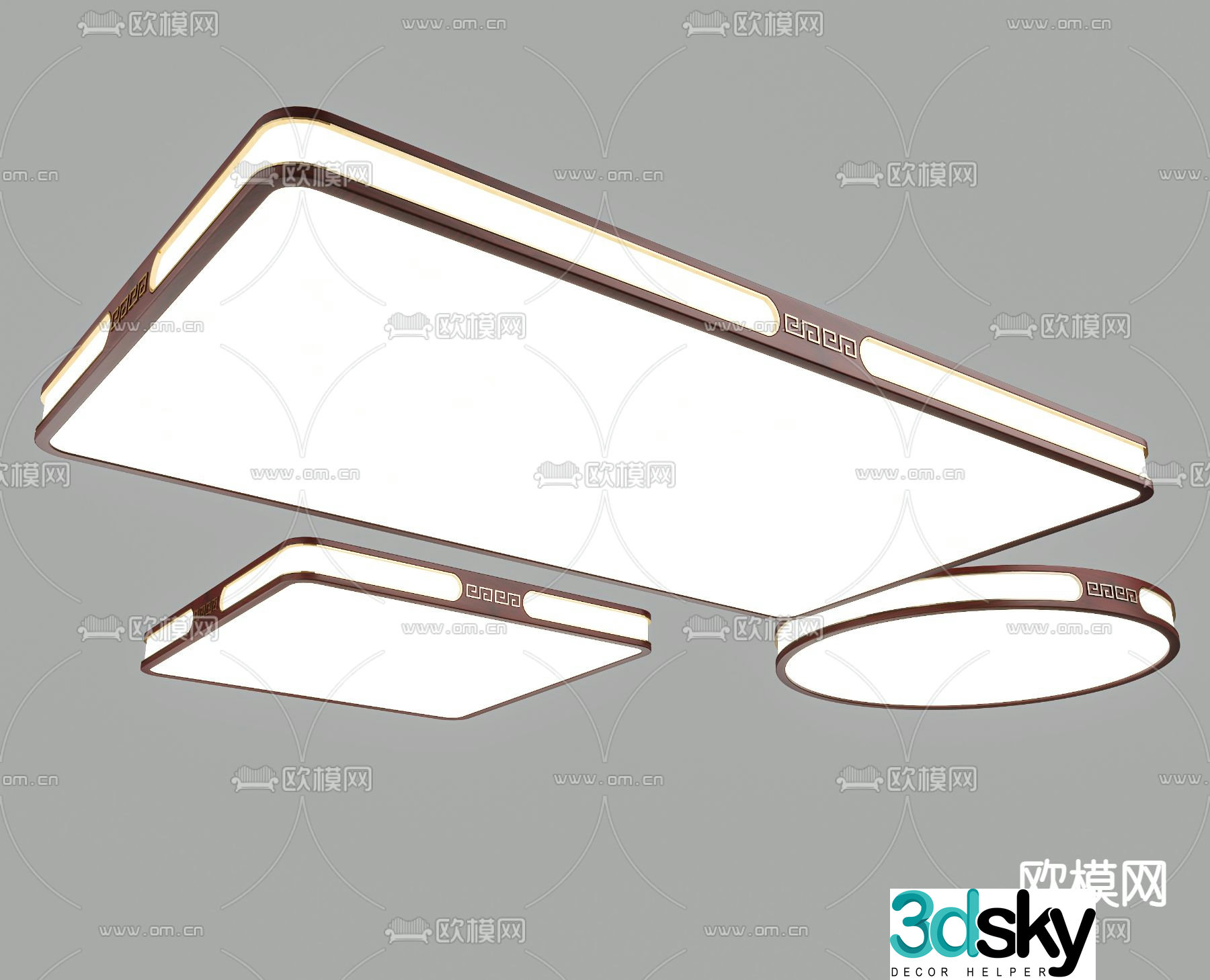 Chinese style ceiling lamp 3d model