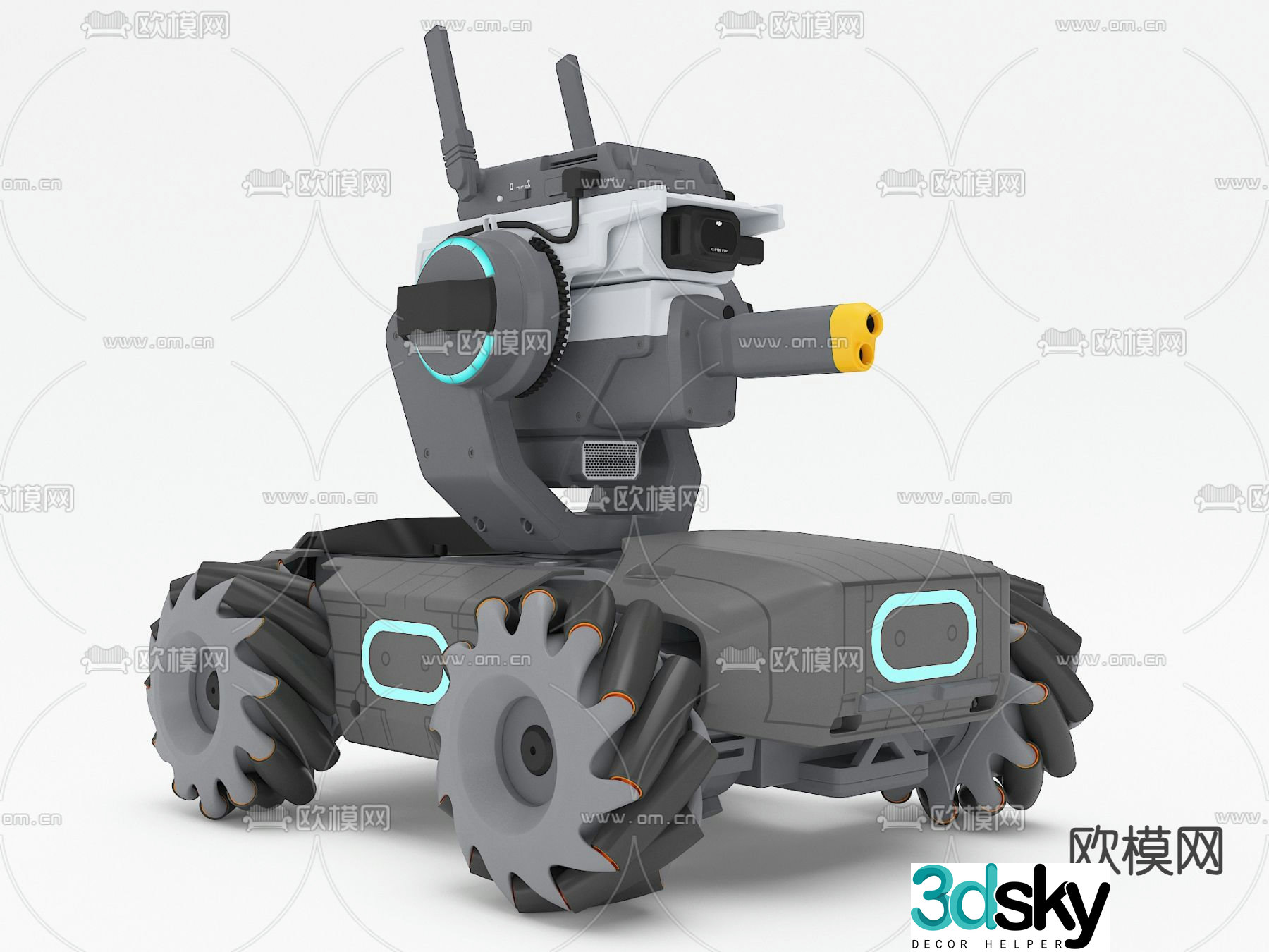 Modern toy car 3d model