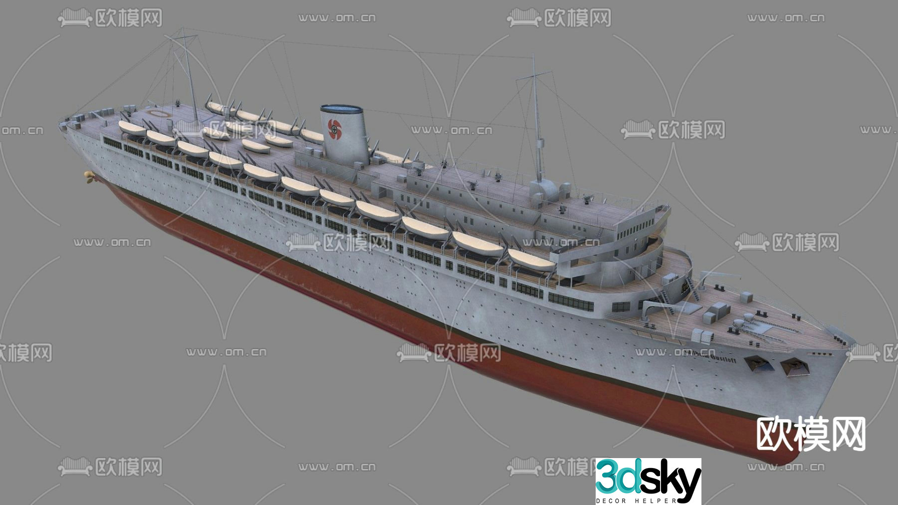warship patrol ship frigate 3d model