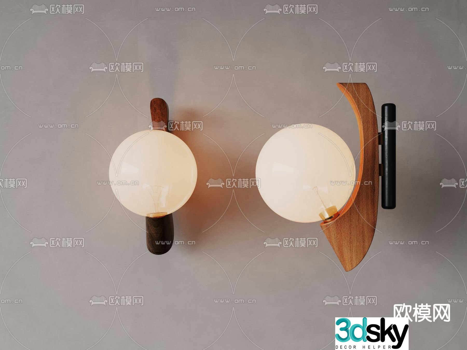 3D model of medieval style wall light