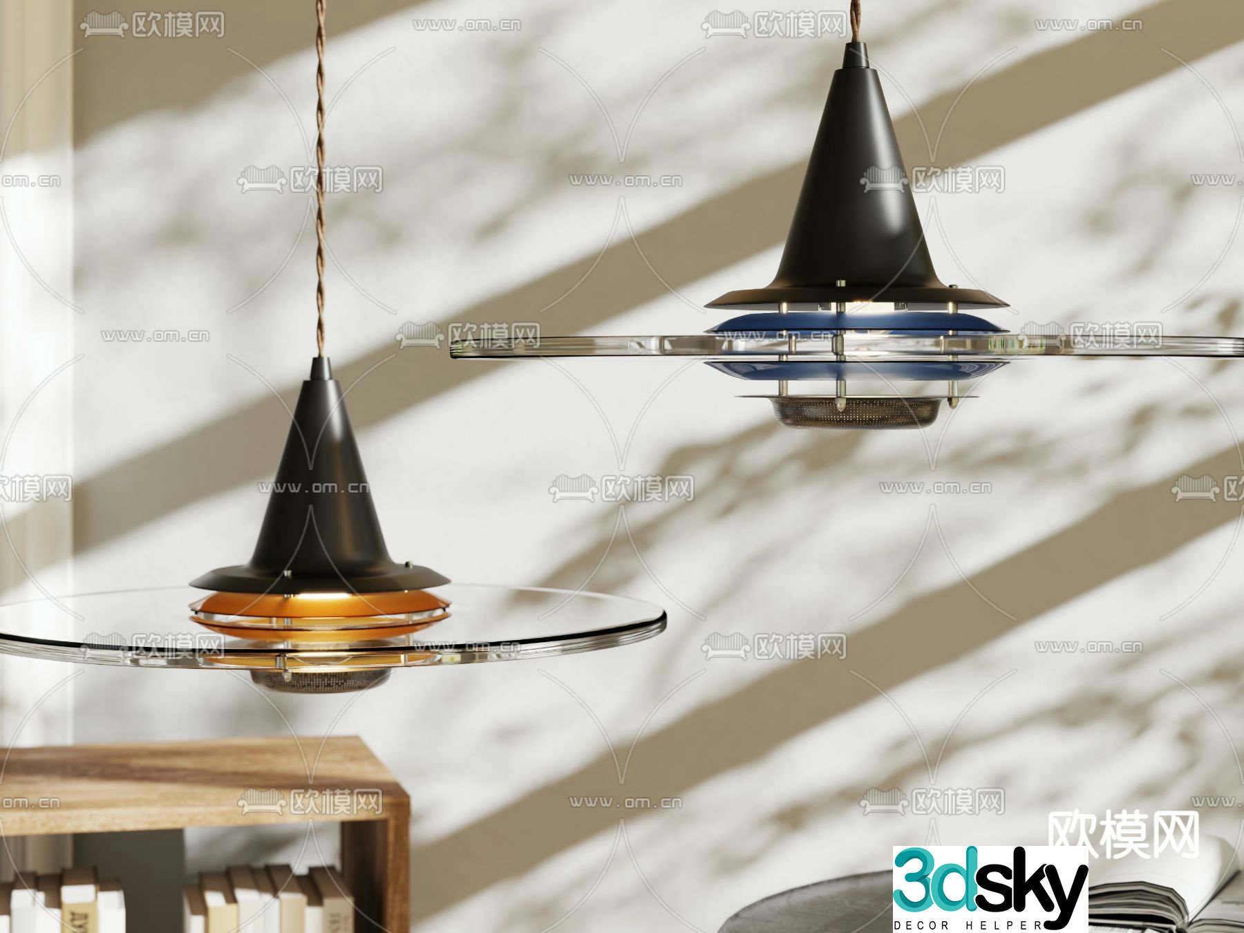Creative chandelier flying saucer chandelier 3d model