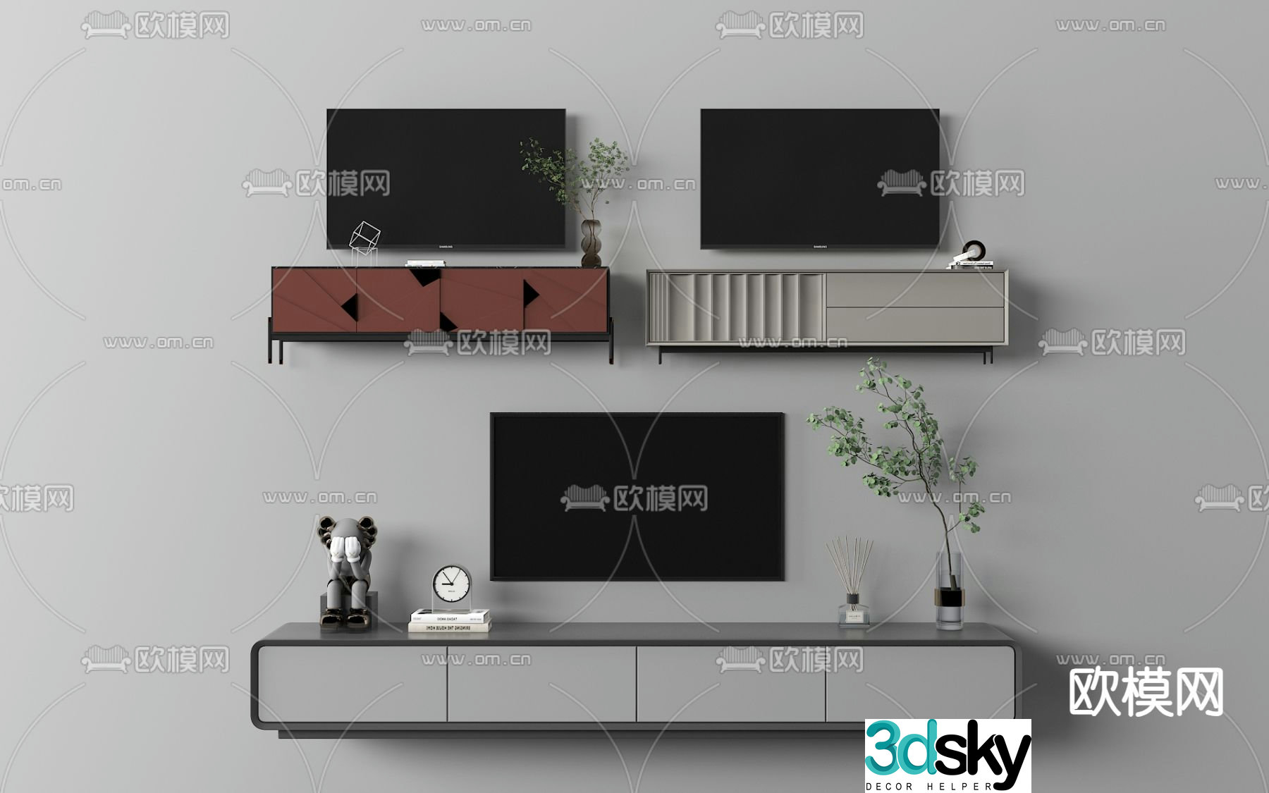 Modern TV cabinet 3d model