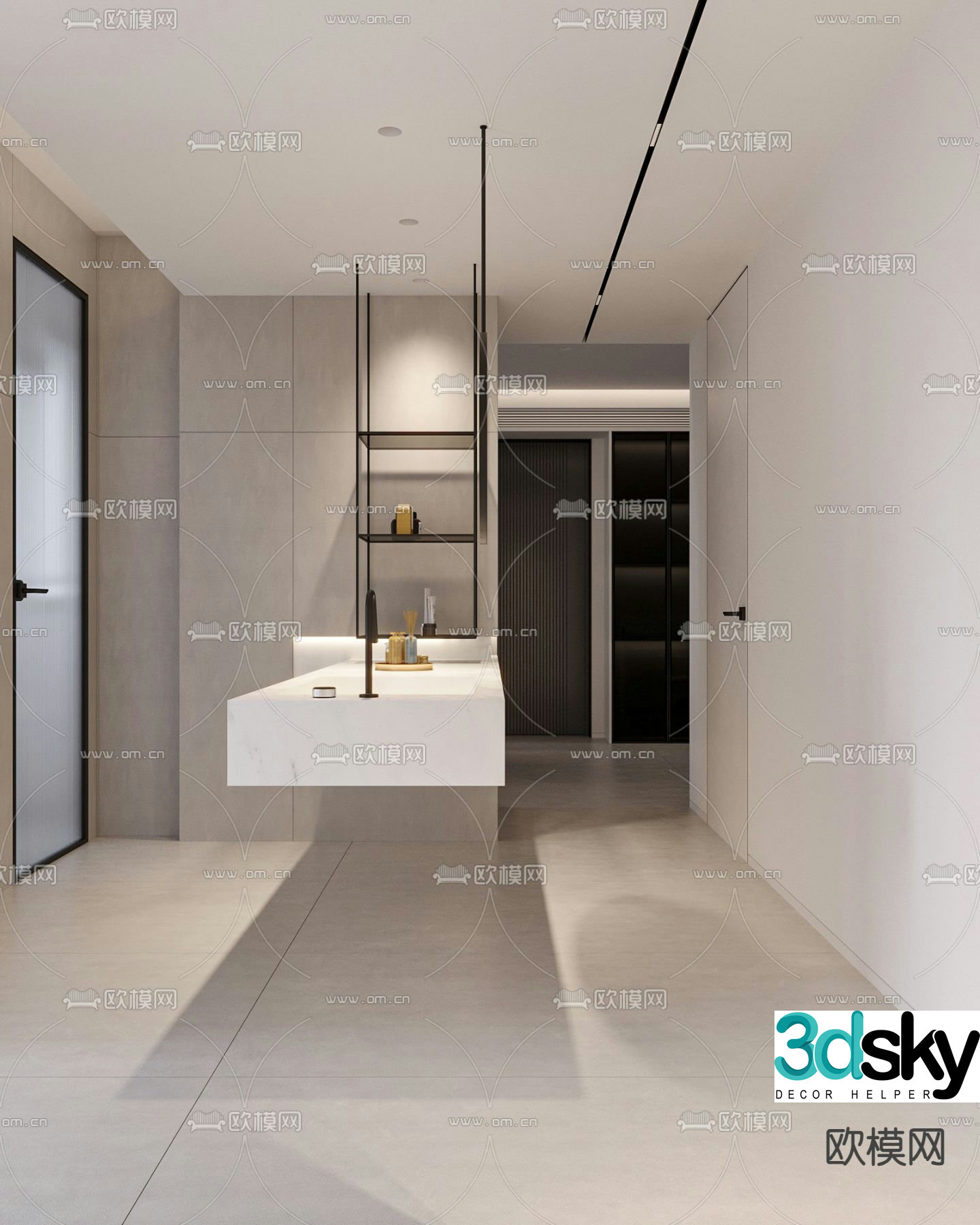 Modern sink 3d model