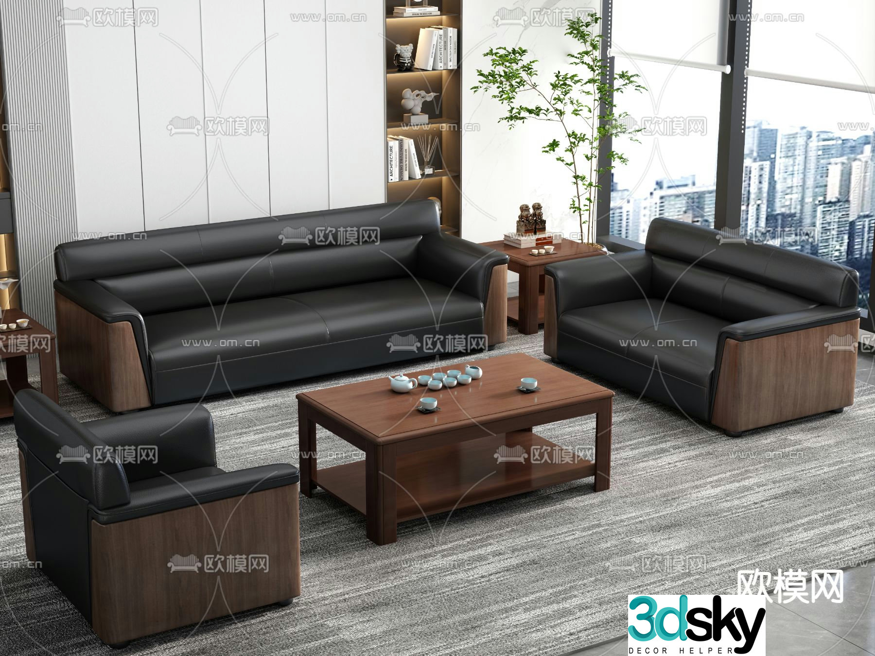 Office sofa modular sofa 3d model