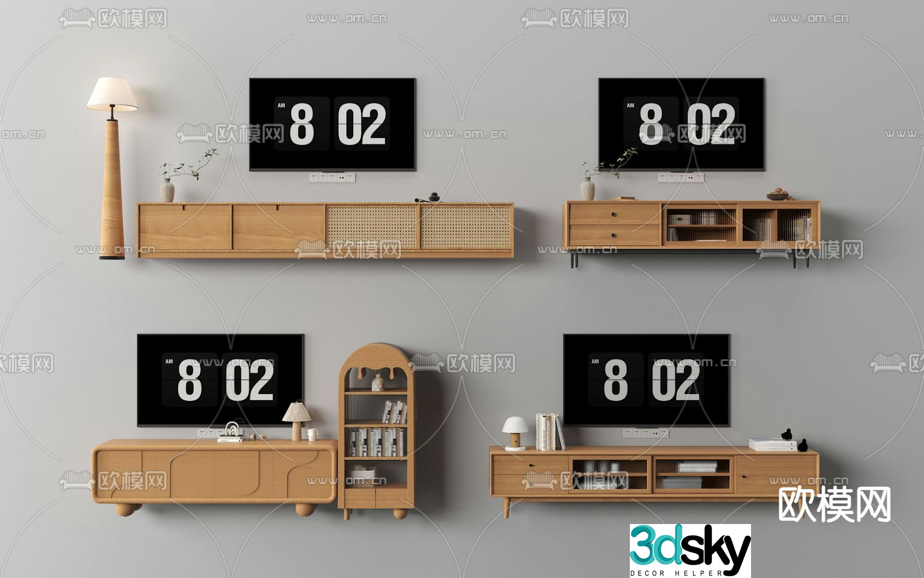 Nordic TV cabinet 3d model