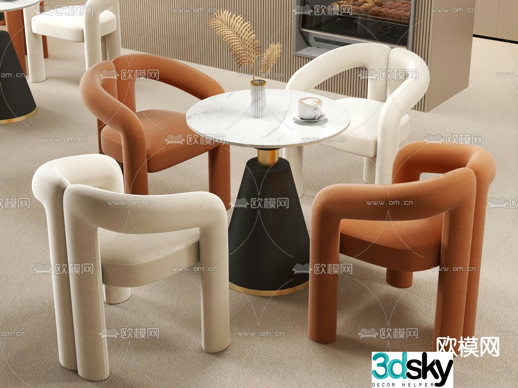 Leisure tables and chairs Negotiation tables and chairs 3d model