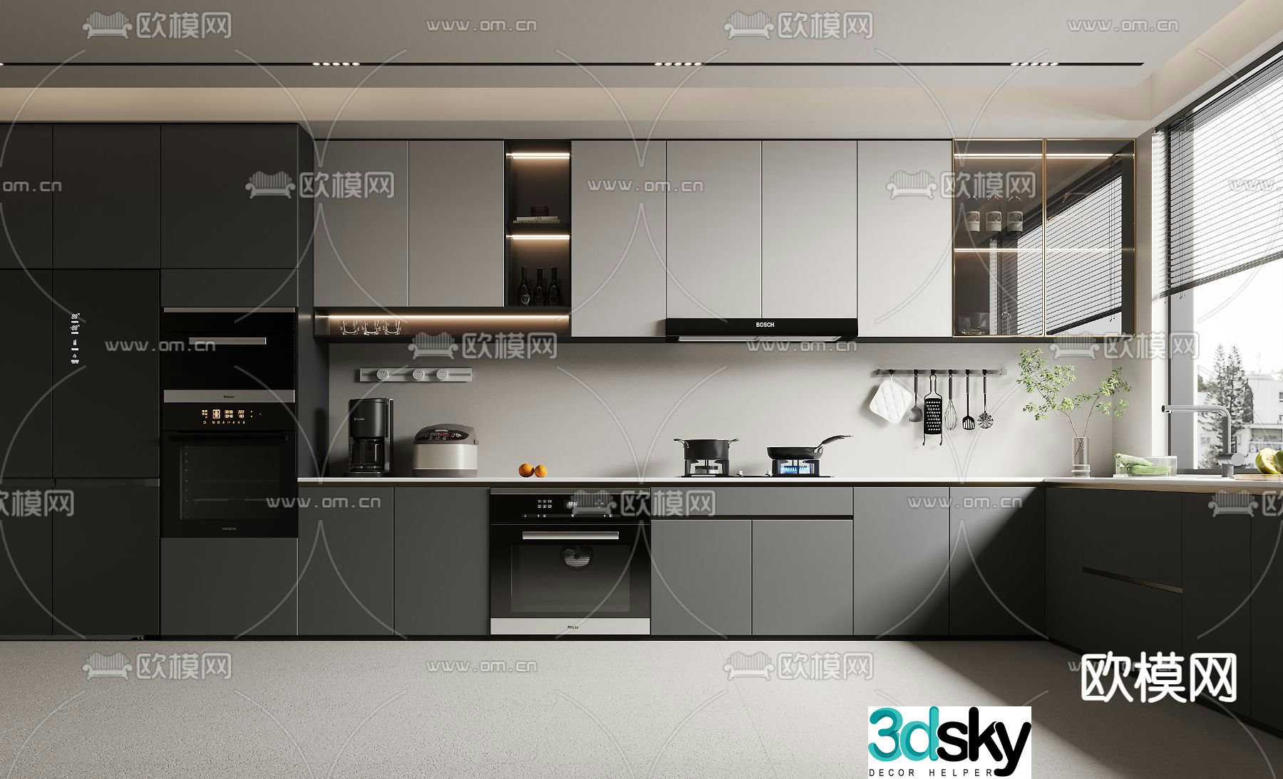 Modern kitchen 3d model