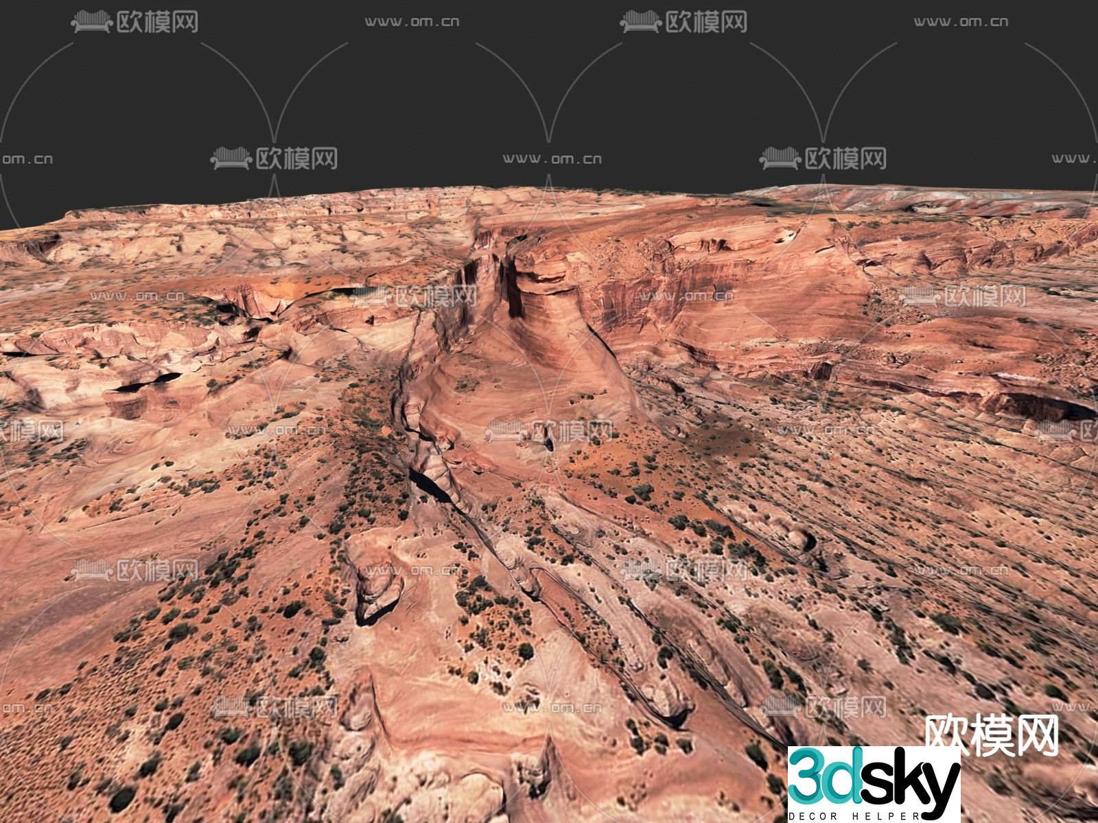 modern mountain 3d model