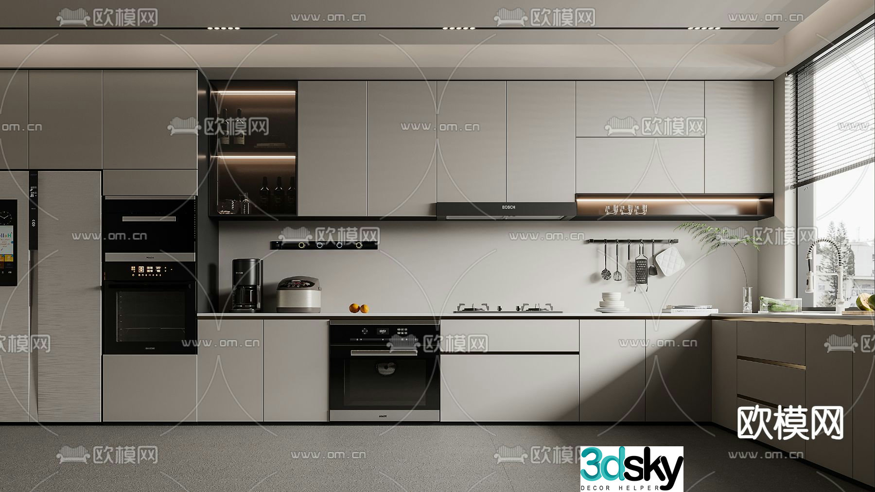 Modern kitchen 3d model