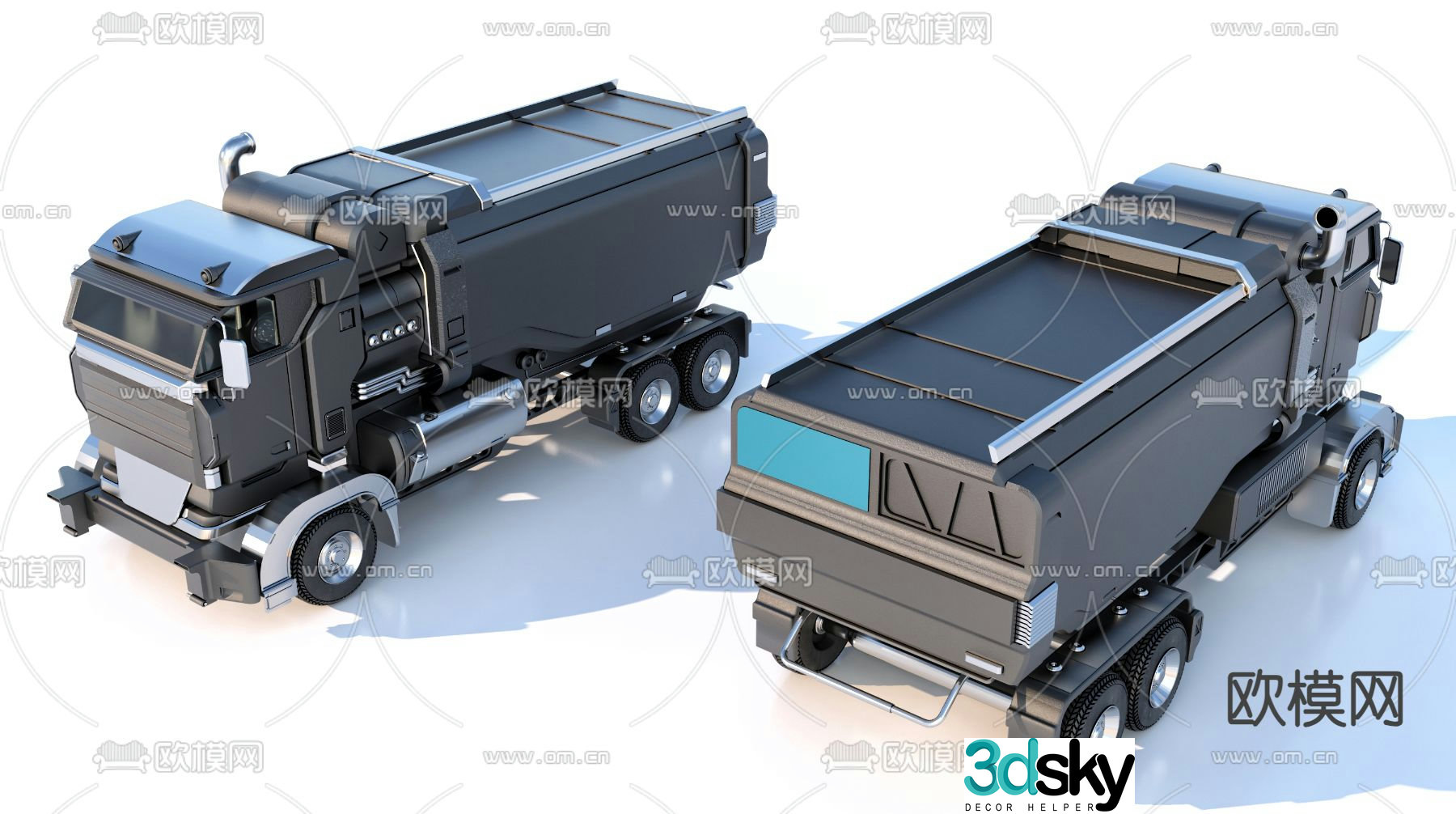 Truck, large truck, transport vehicle, special vehicle 3d model