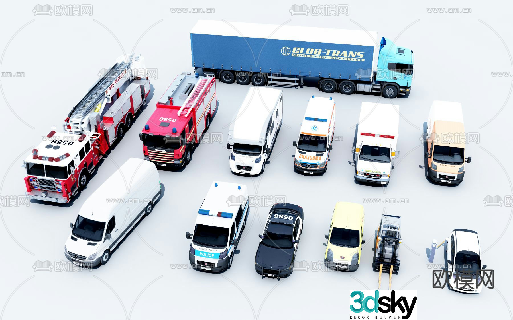modern car 3d model