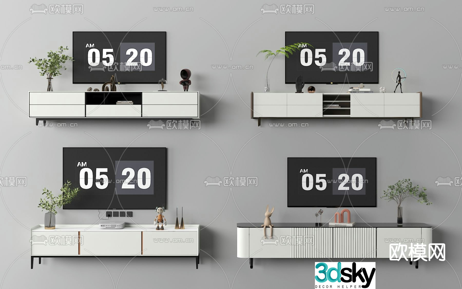 Modern TV cabinet 3d model
