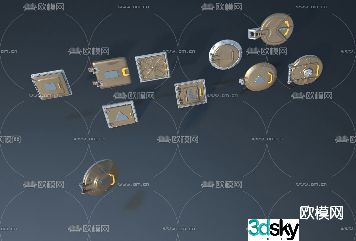 Industrial cover 3d model