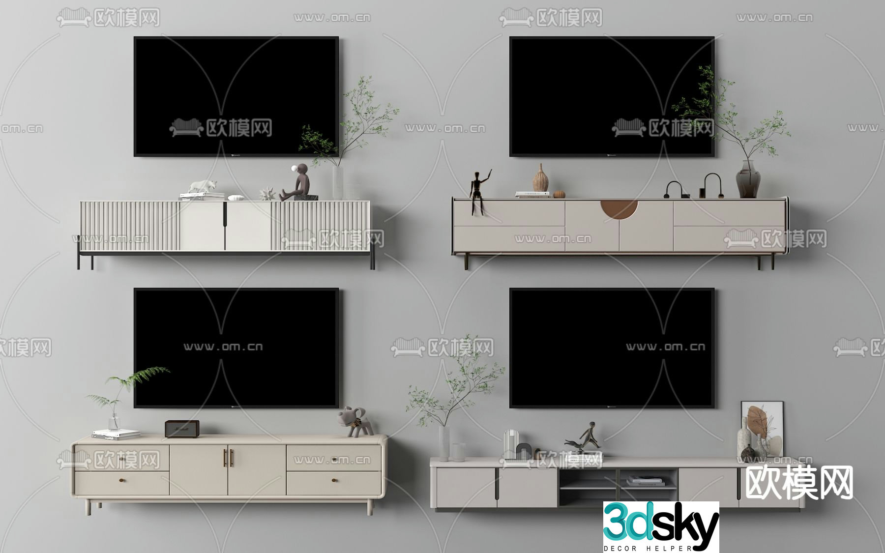 Modern TV cabinet 3d model
