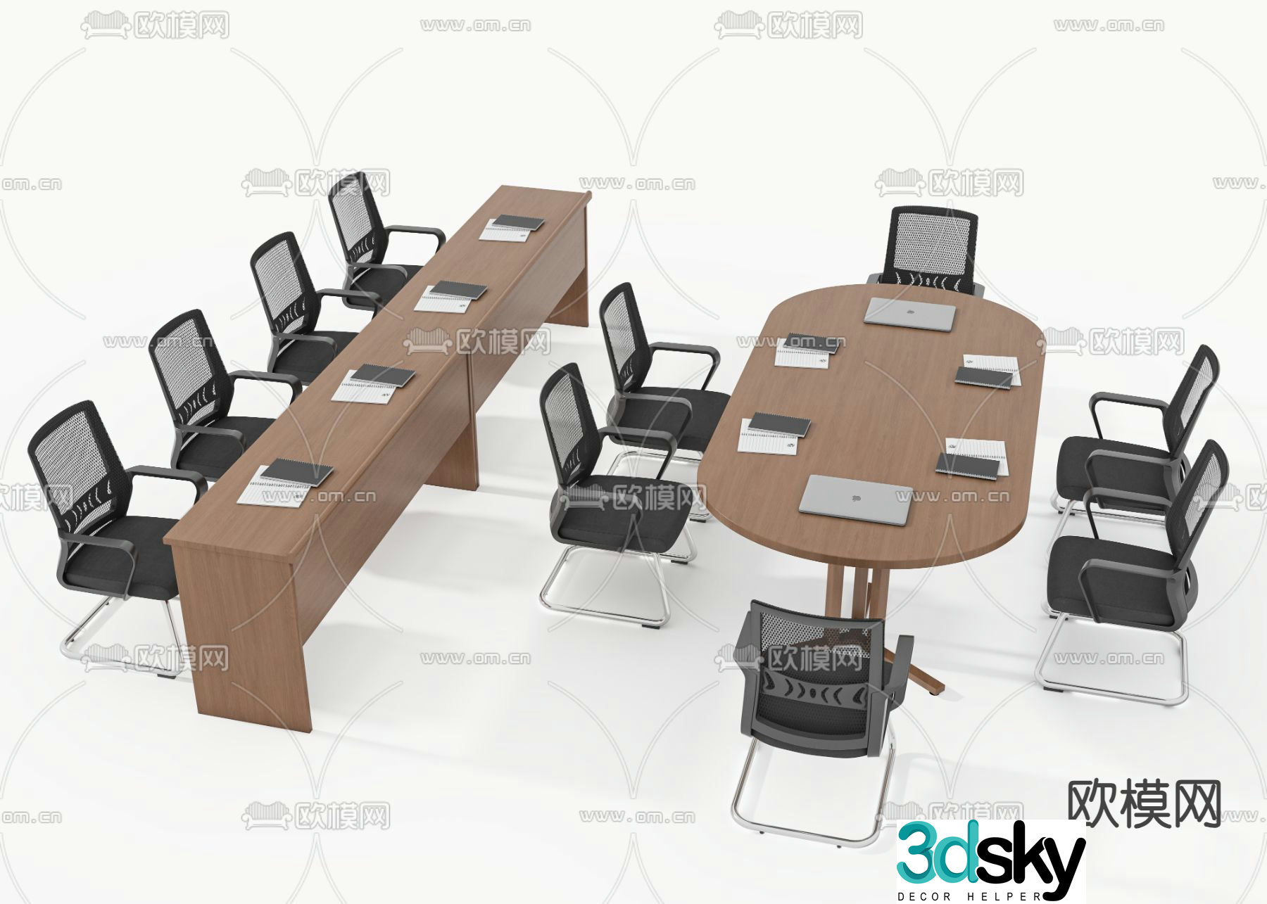 Modern conference table conference table 3d model