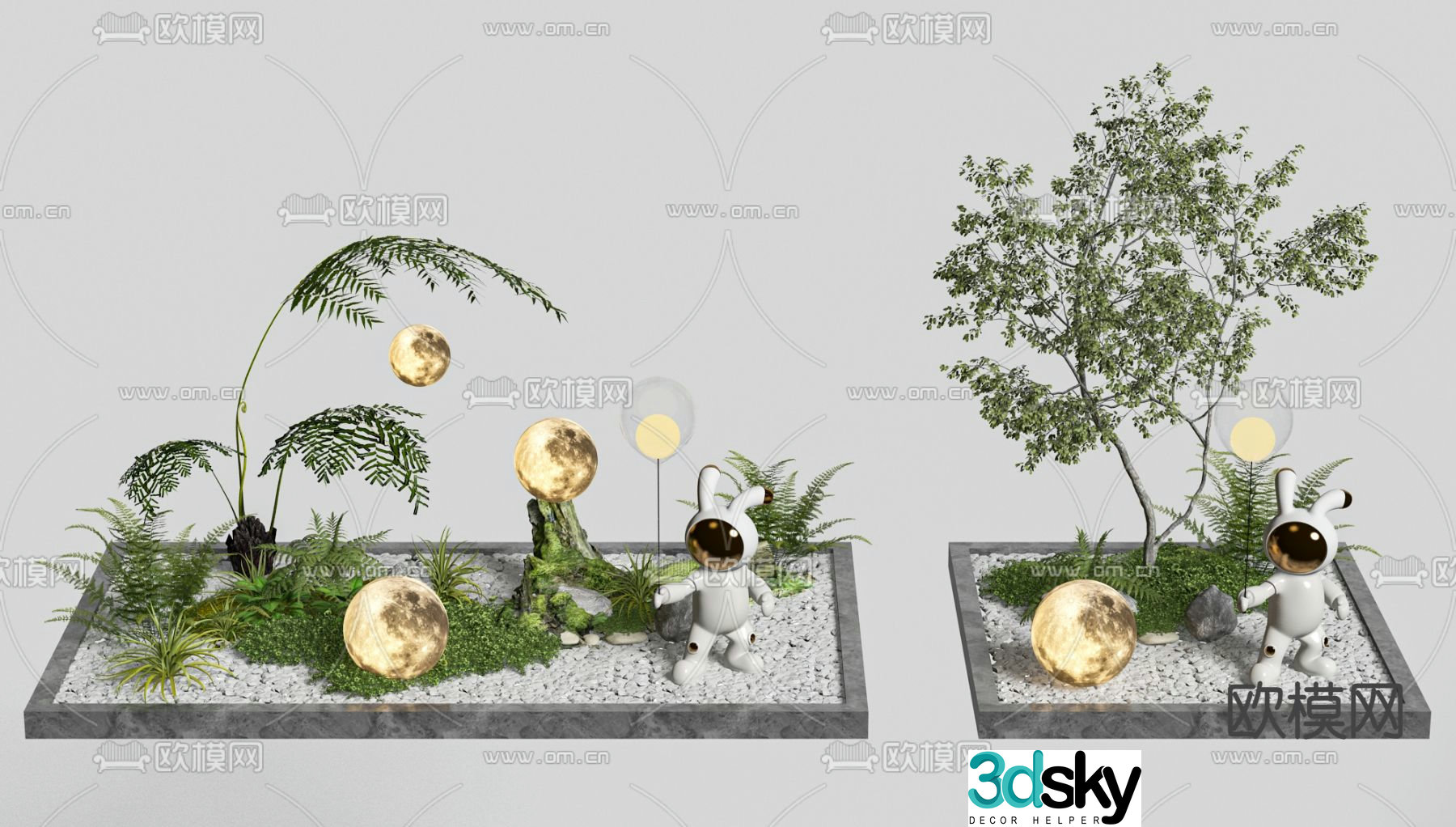 Indoor landscape rockery stone 3d model