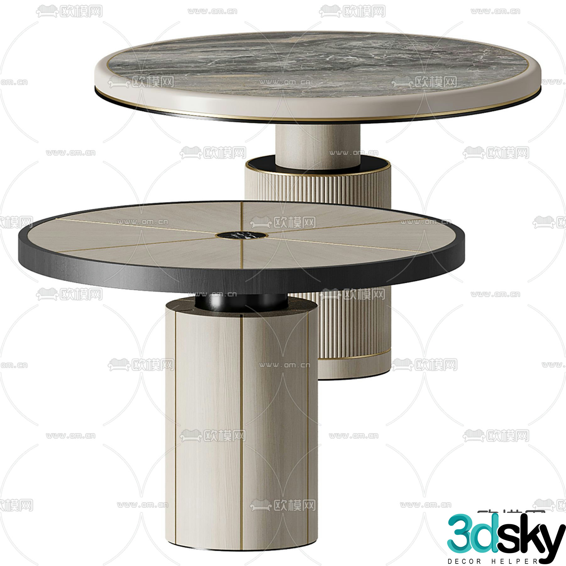 Frato round table dining table 3d model