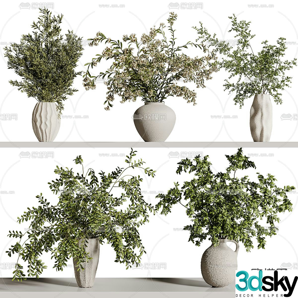 Plant potted green plant potted 3d model