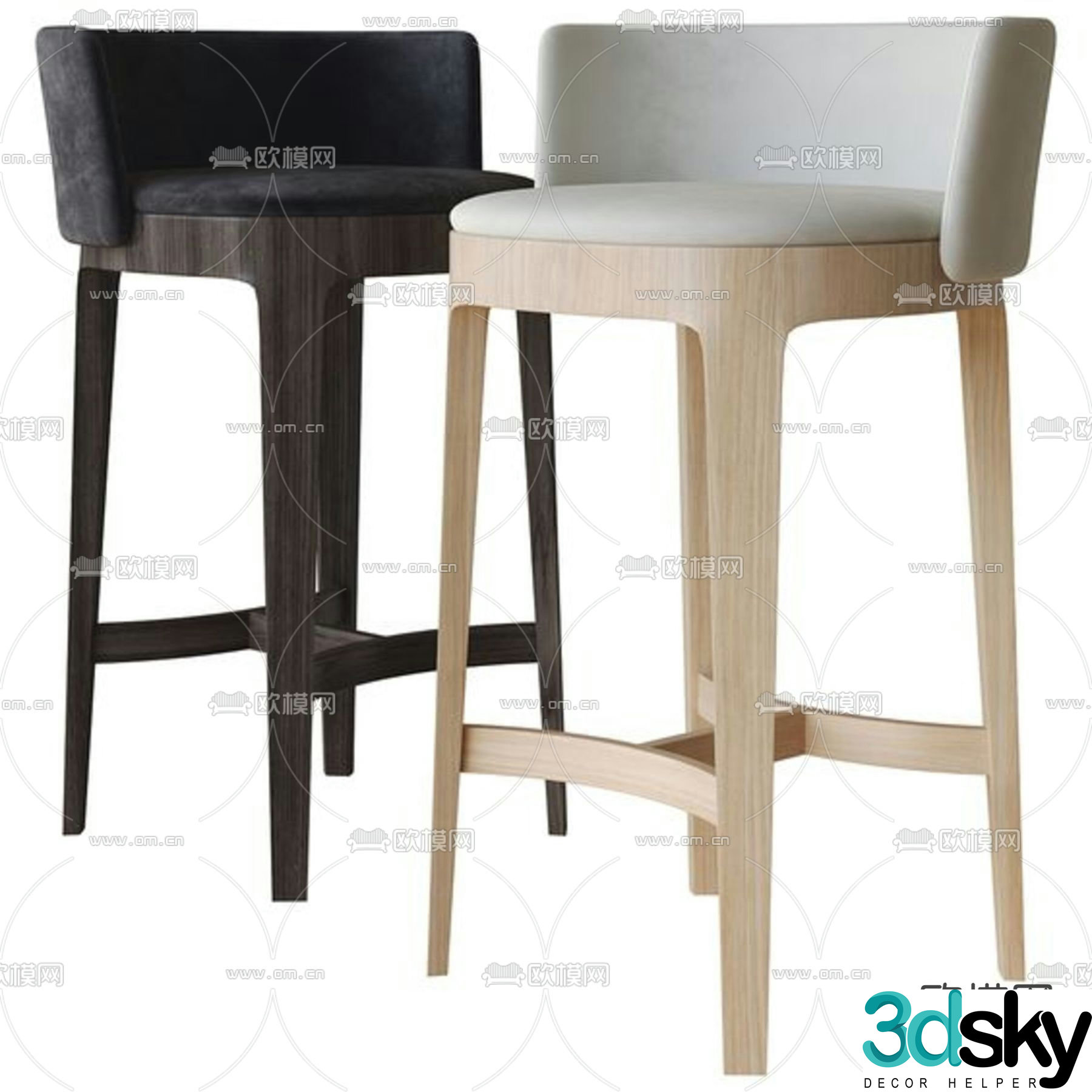 bar stool bar stool high stool 3d model