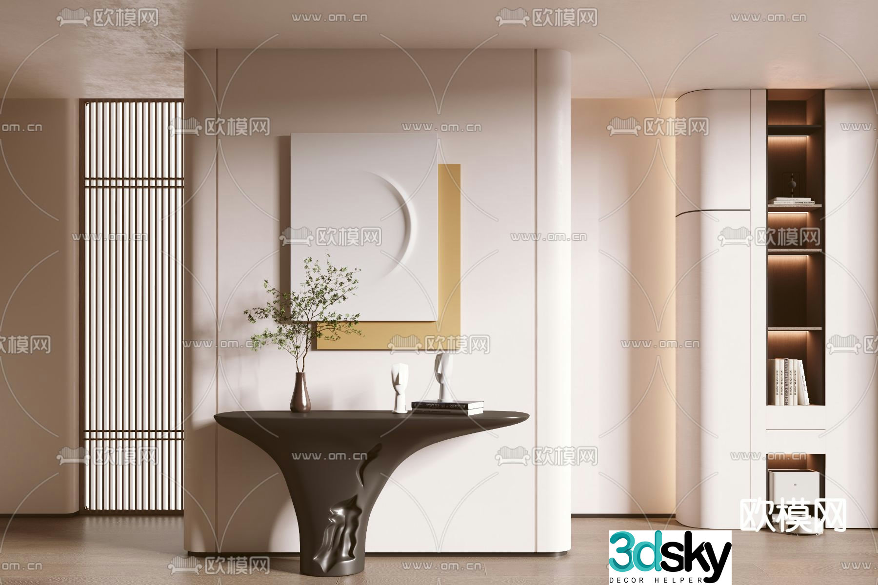 Entrance entrance hall entrance hall partition 3D model