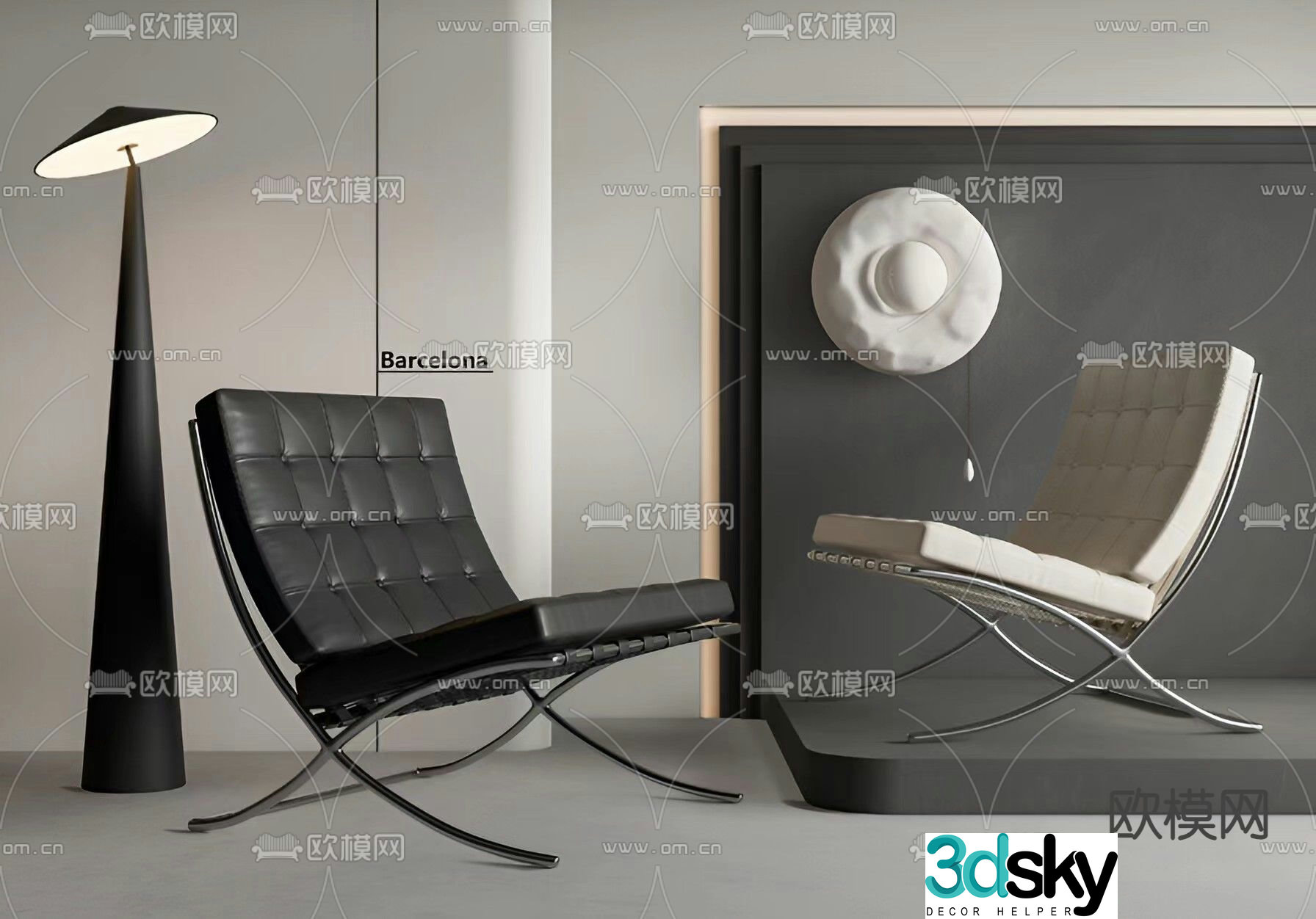 Modern lounge chair 3d model