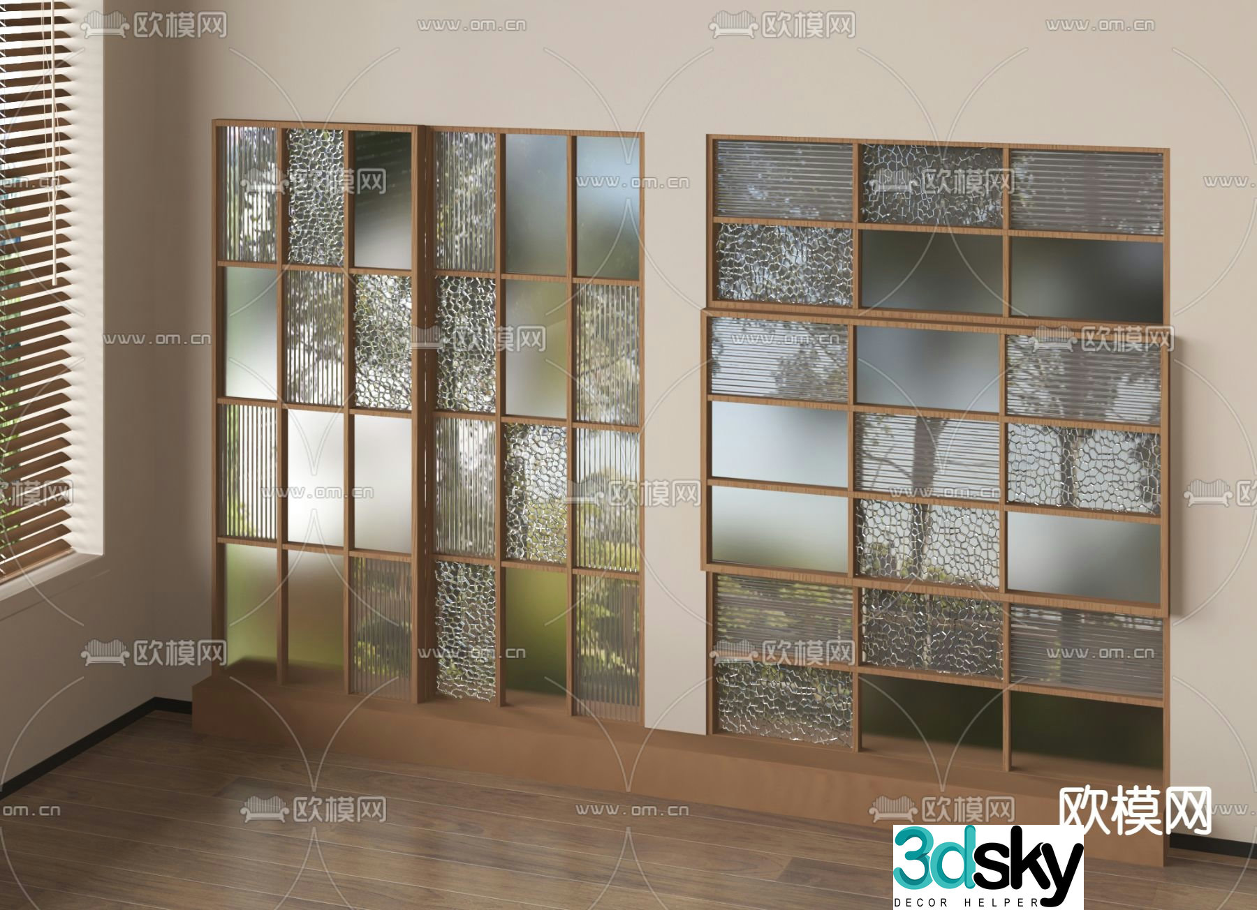 Modern Art Glass Changhong Glass 3D Model