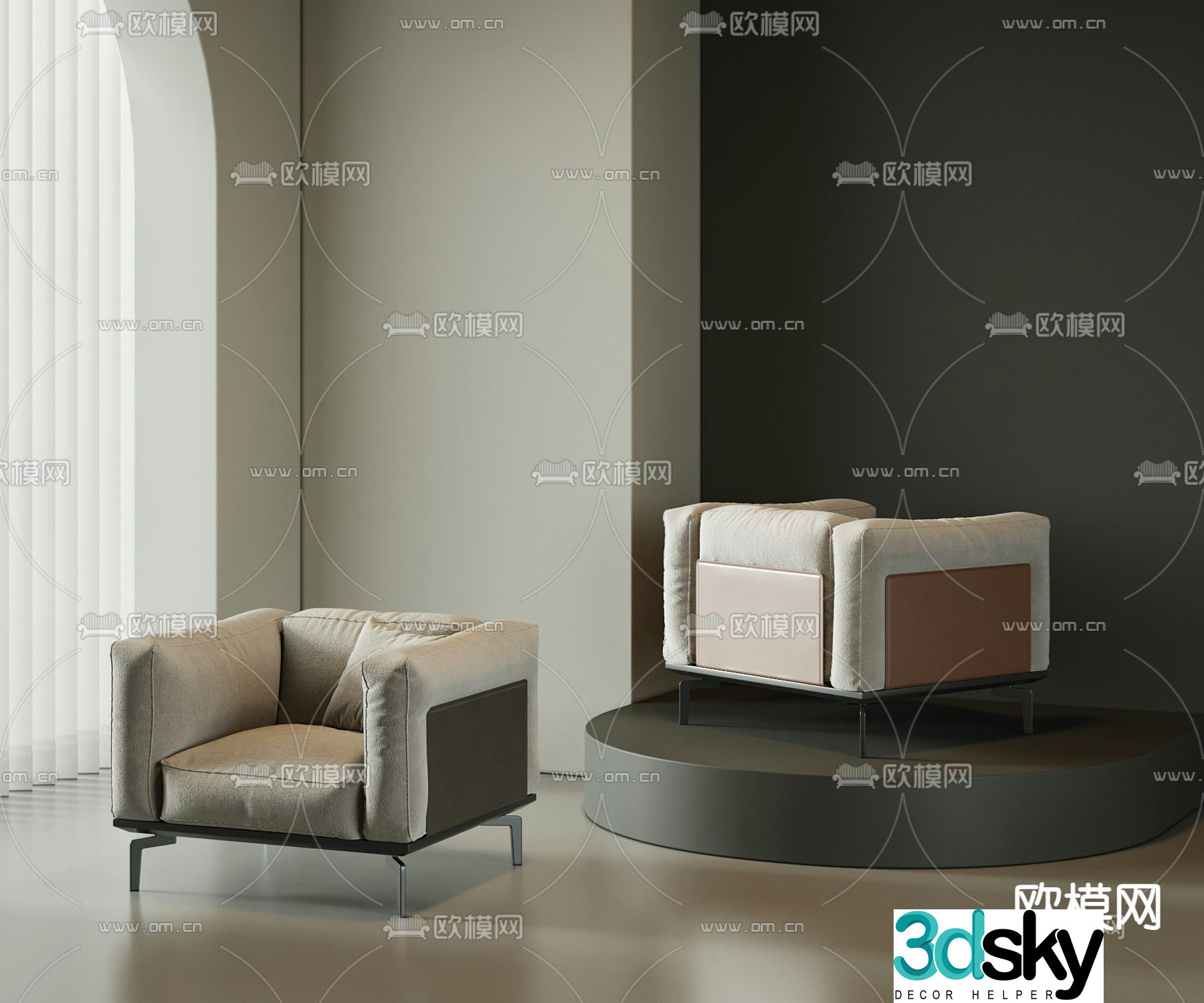 Sofa chair single sofa 3d model