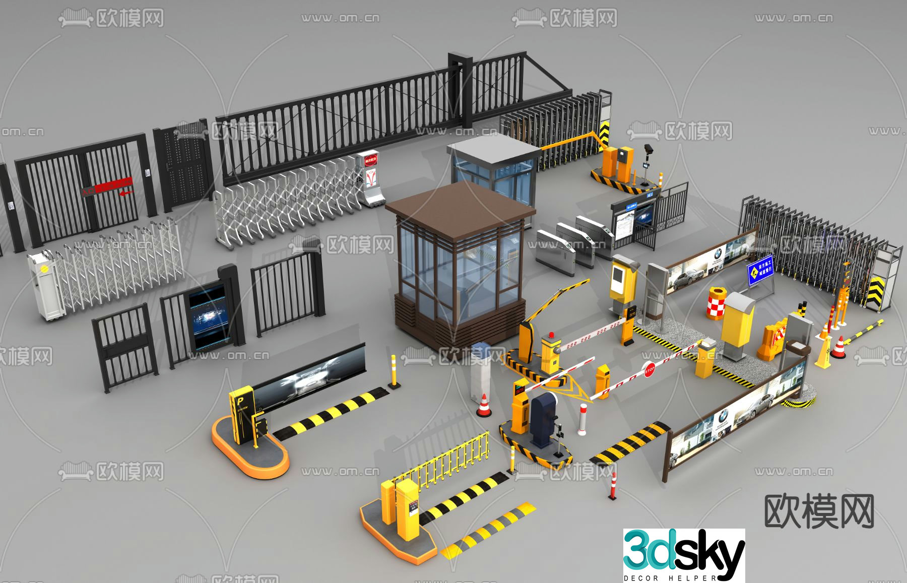 Traffic facility 3D model