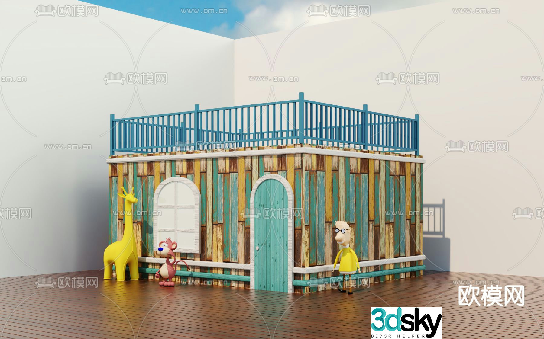 Modern cabin 3d model
